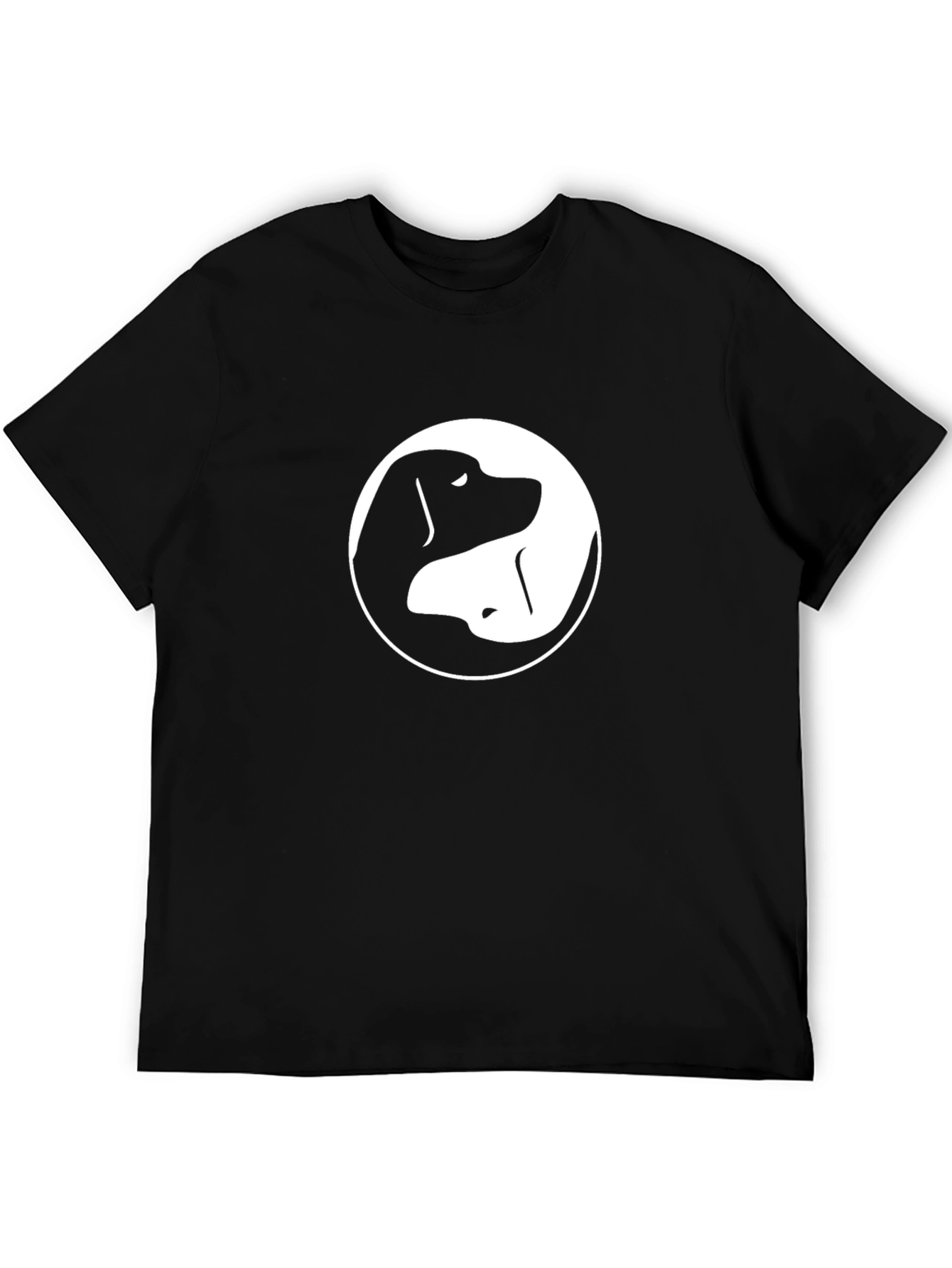 Yin Yang Dog T-Shirt - Black Graphic Tee