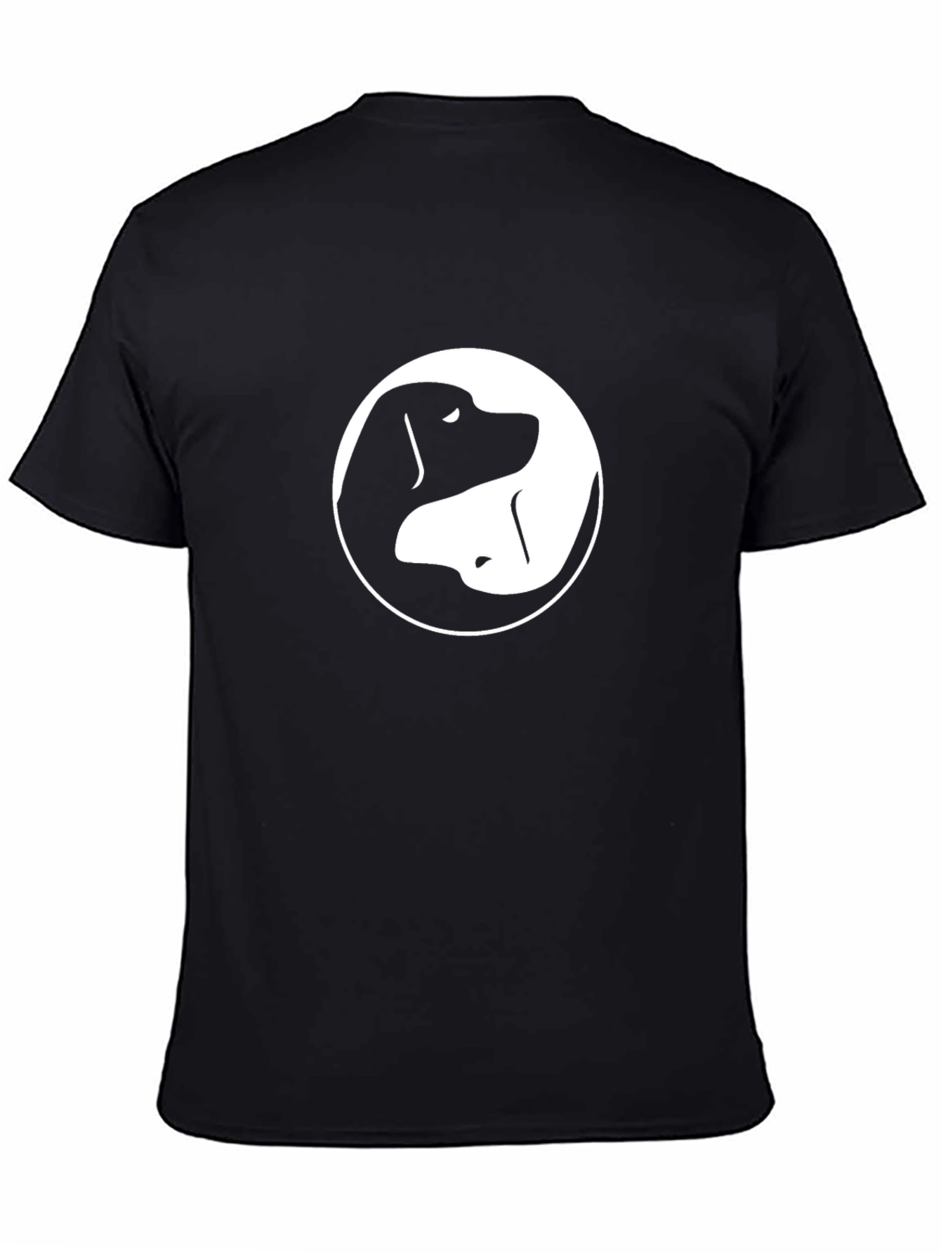 Yin Yang Dog T-Shirt - Black Graphic Tee