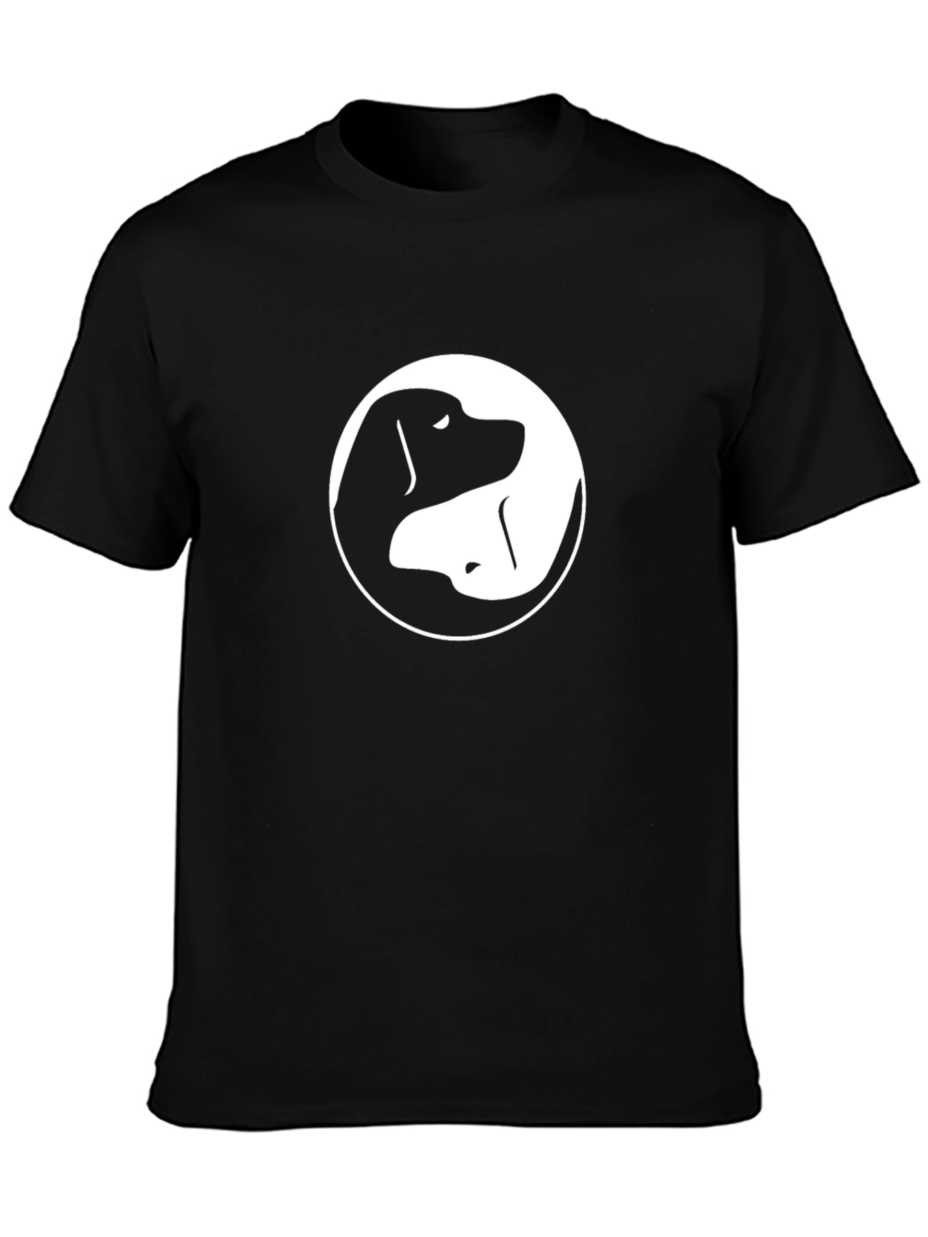 Yin Yang Dog T-Shirt - Black Graphic Tee