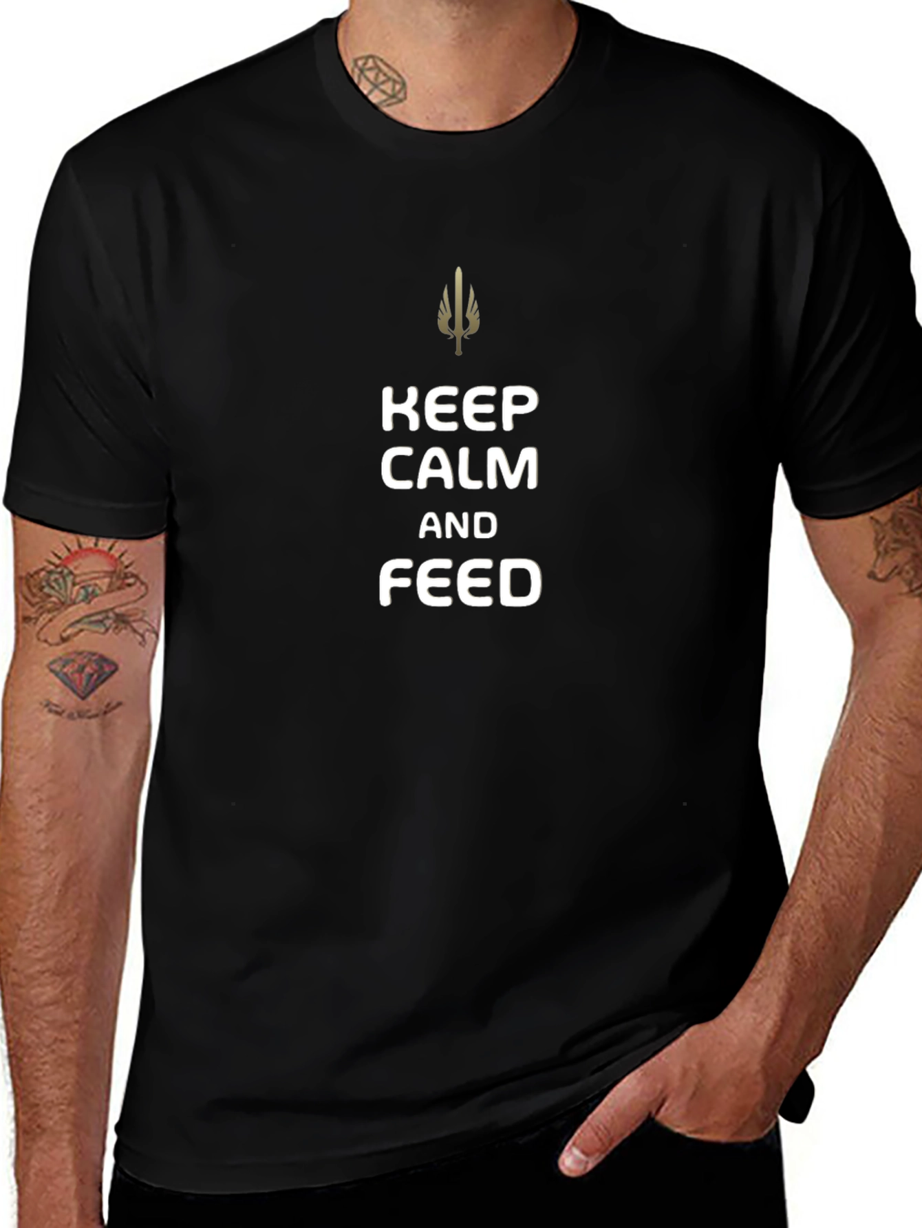 Keep Calm and Feed T-Shirt - Gamer Style