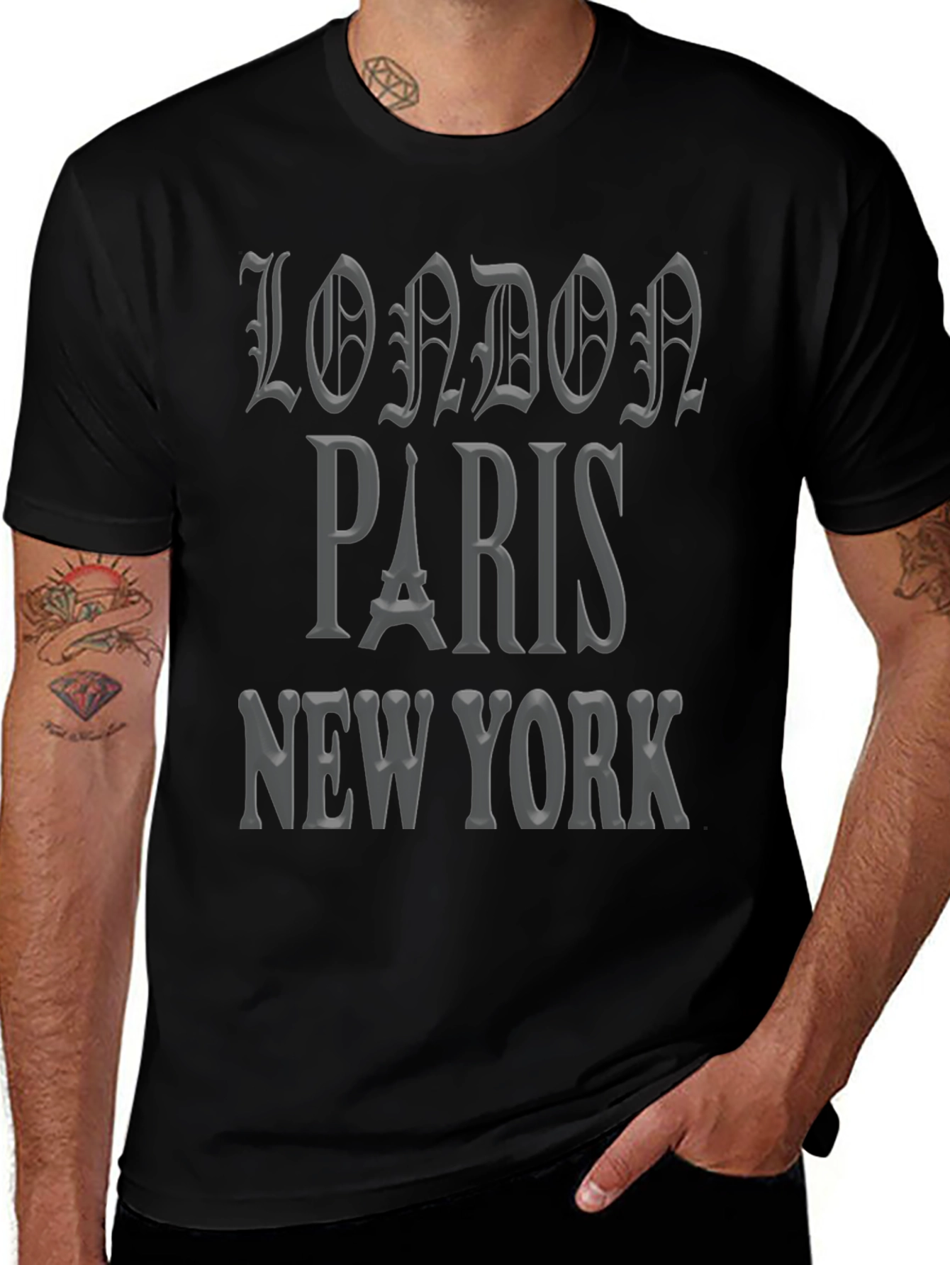 London Paris New York Graphic Tee