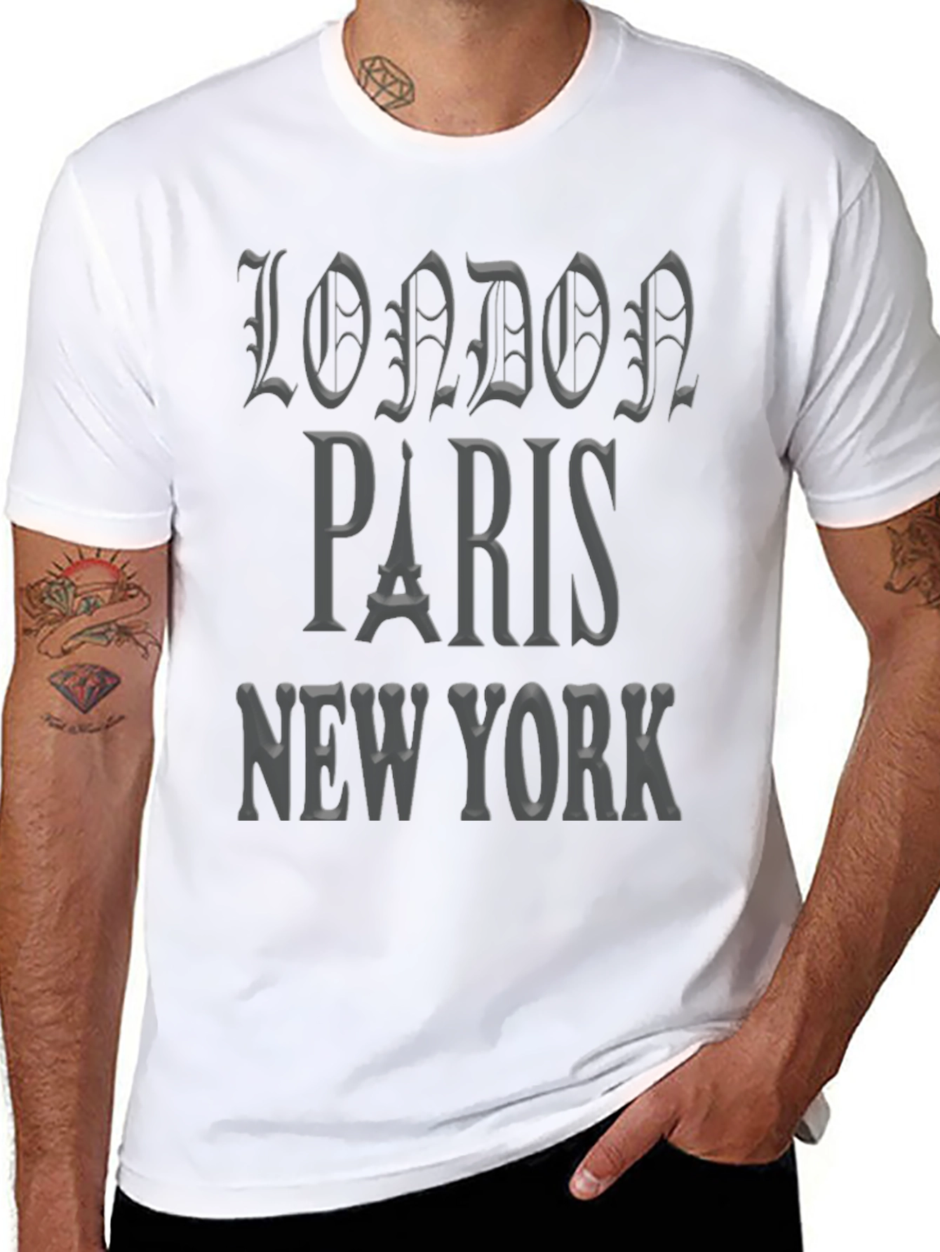 London Paris New York Graphic Tee