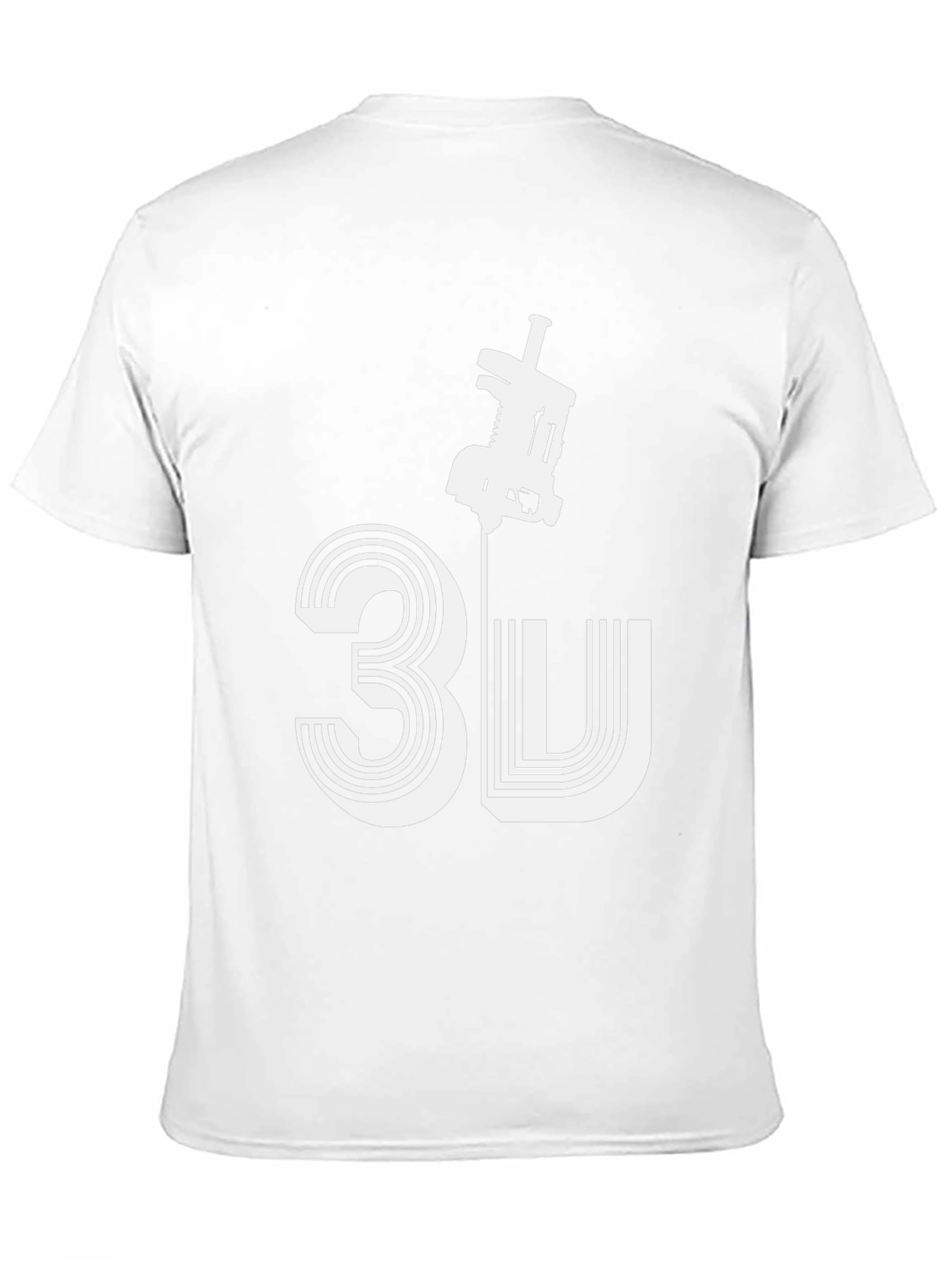 Black 3D Printing T-Shirt