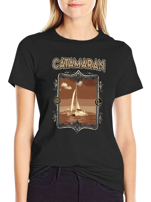 Catamaran Sailboat T-Shirt - Vintage Style