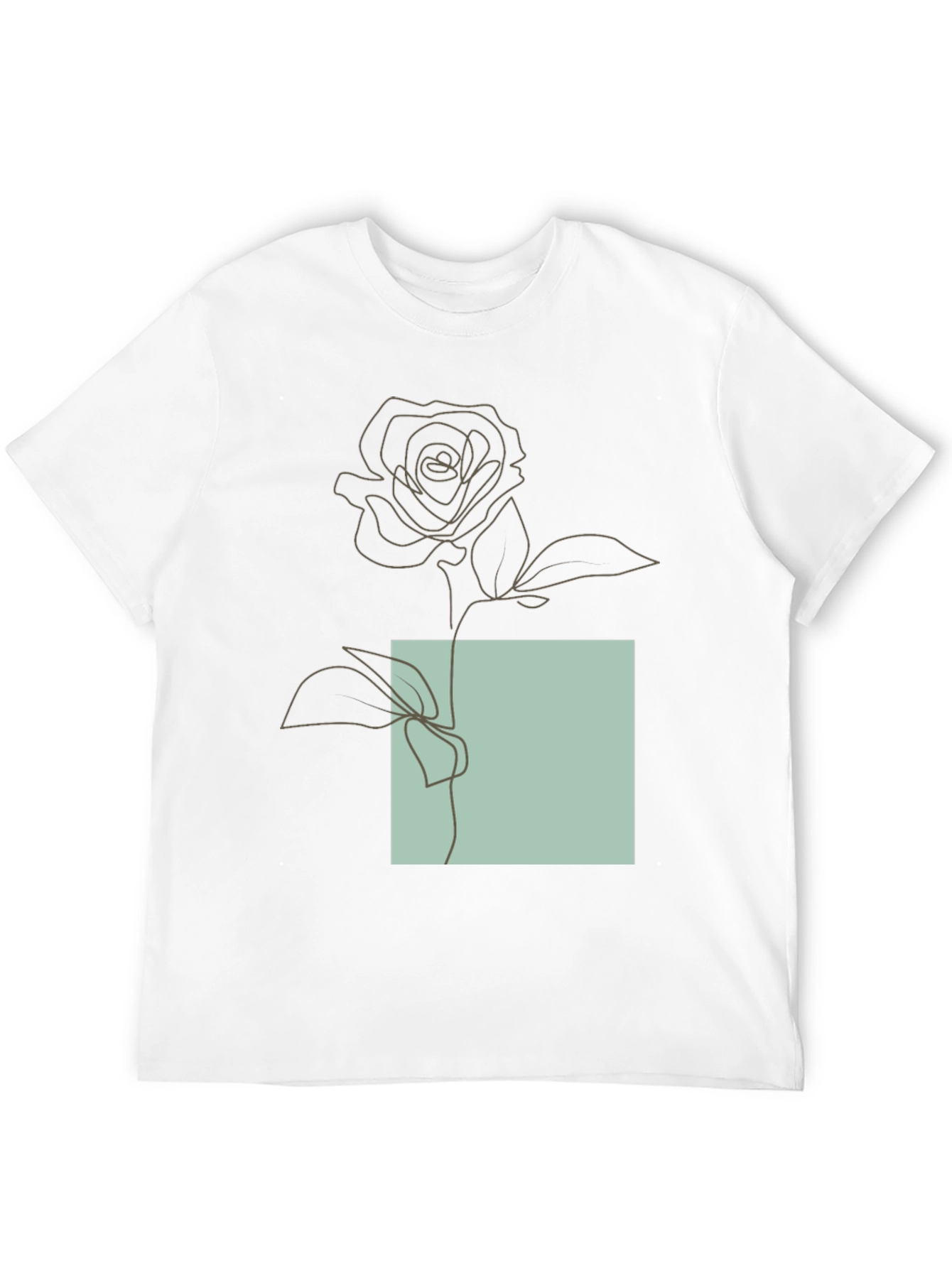 Minimalist Rose Line Art Graphic Tee
