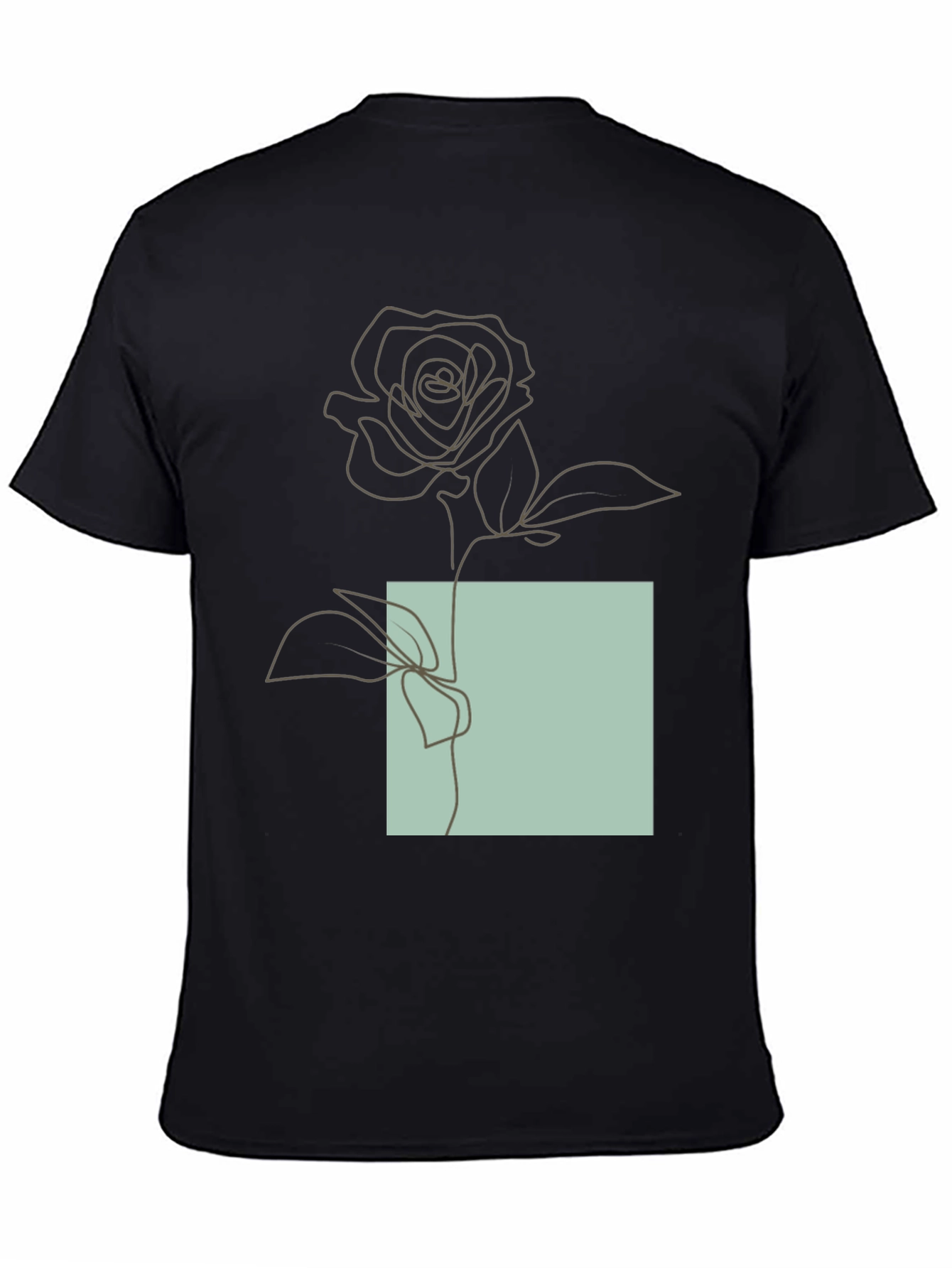 Minimalist Rose Line Art Graphic Tee