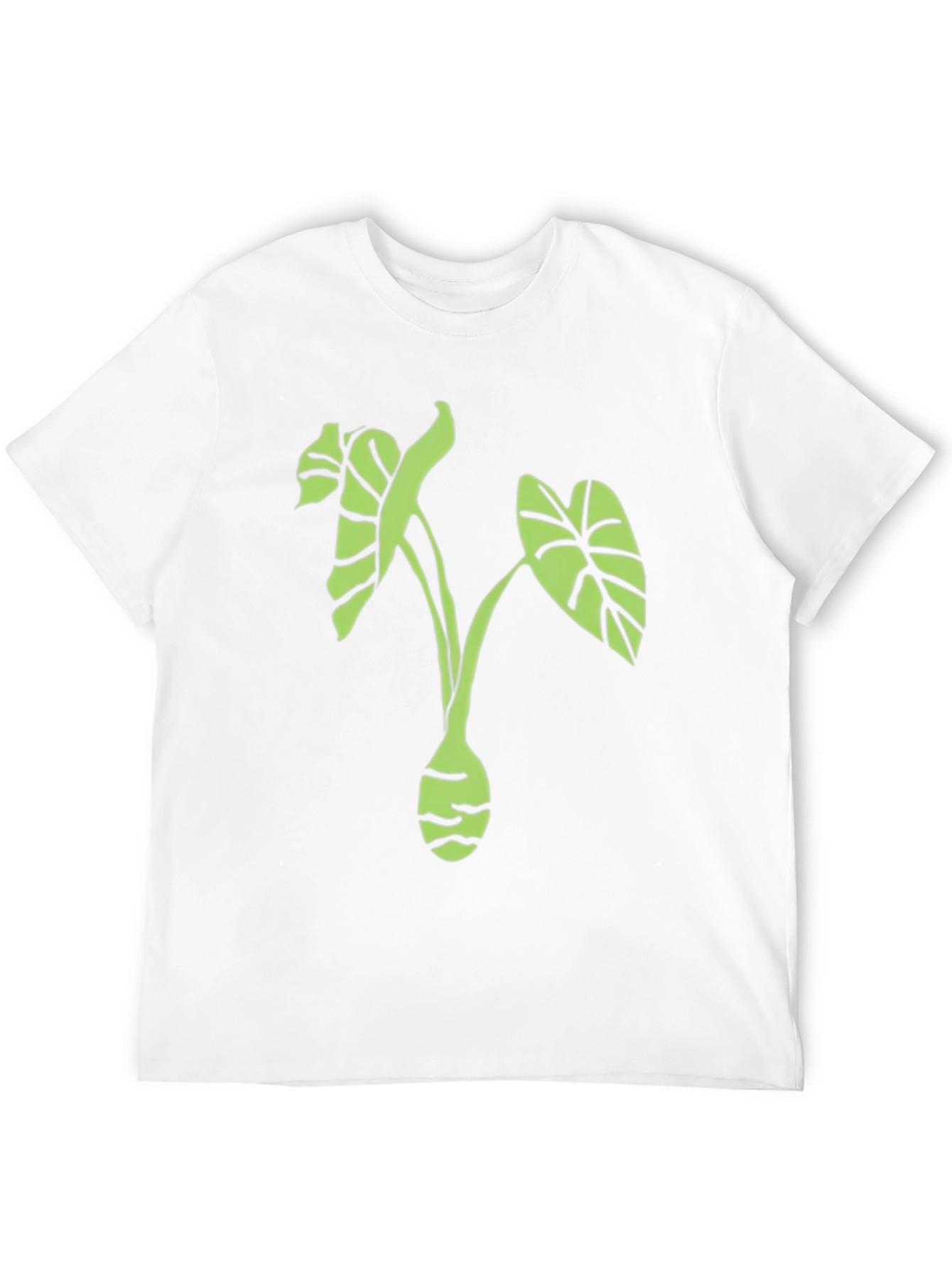 Leaf Print Black T-Shirt - Stylish Plant Tee