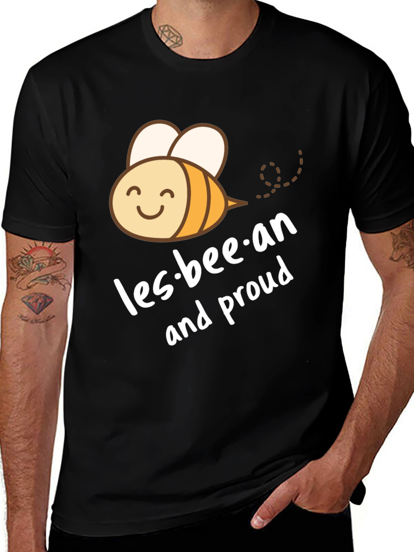Les-bee-an and Proud Black T-Shirt