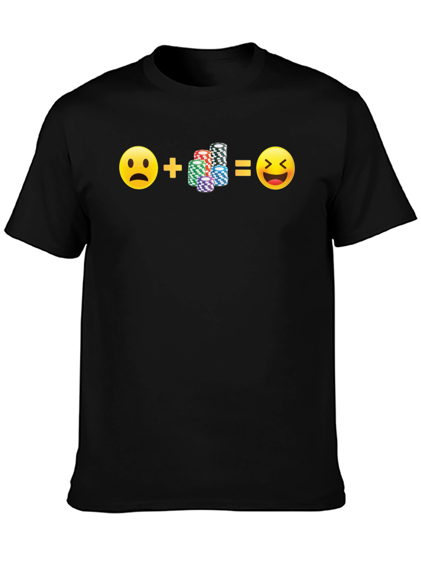 Poker Chip Emoji T-Shirt - Funny Gambler Tee