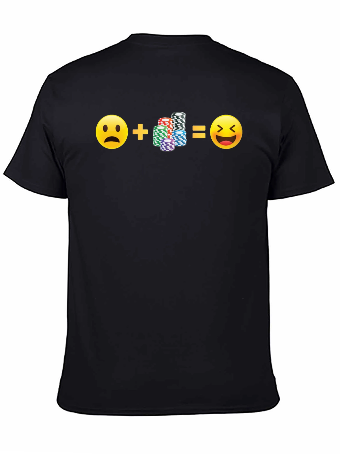 Poker Chip Emoji T-Shirt - Funny Gambler Tee