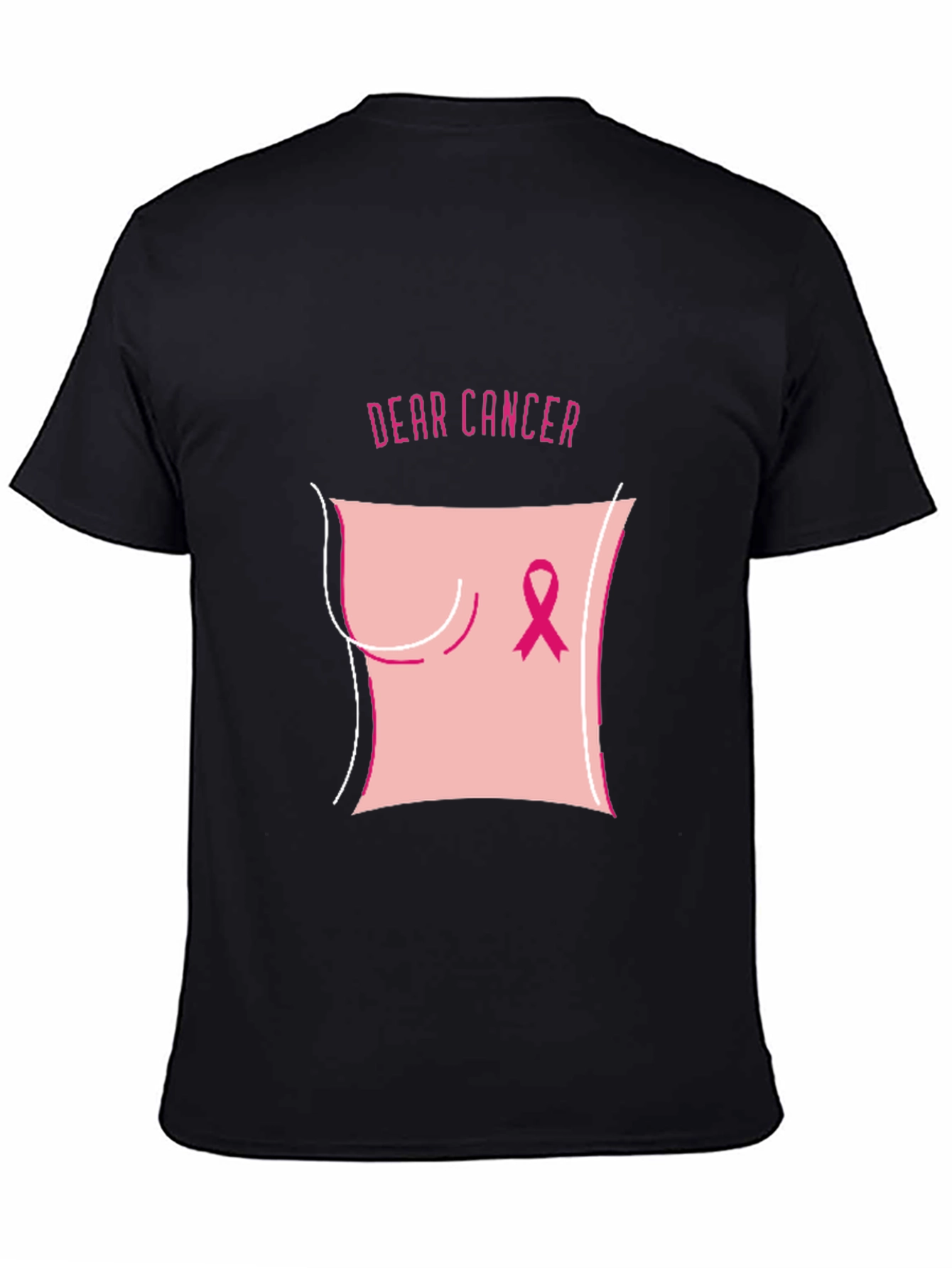 Dear Cancer Awareness Black T-Shirt