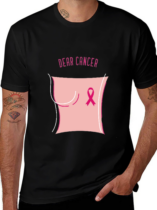 Dear Cancer Awareness Black T-Shirt