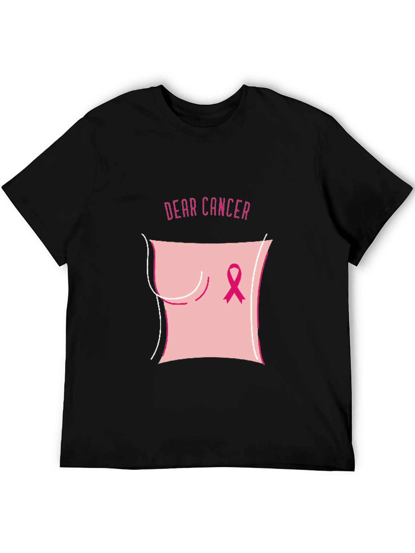 Dear Cancer Awareness Black T-Shirt