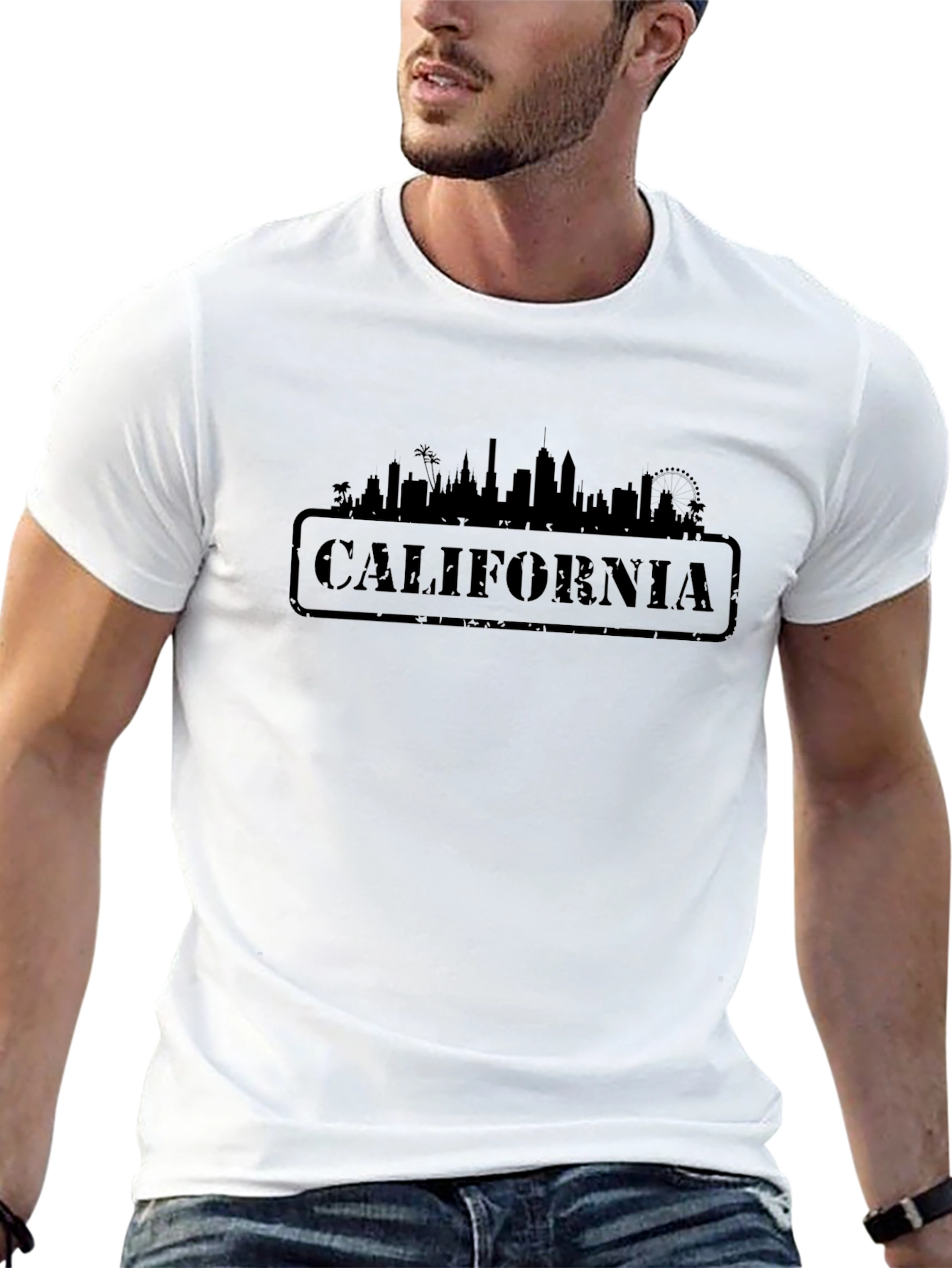 California Skyline Graphic Tee - Black