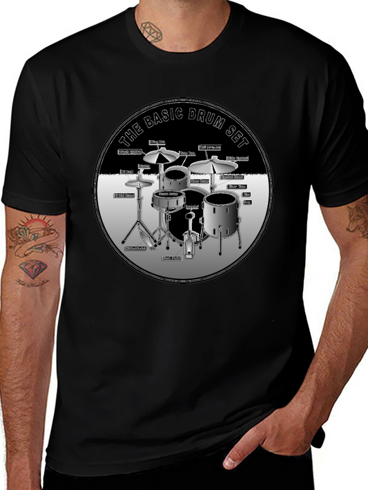 Basic Drum Set T-Shirt - Musician Gift