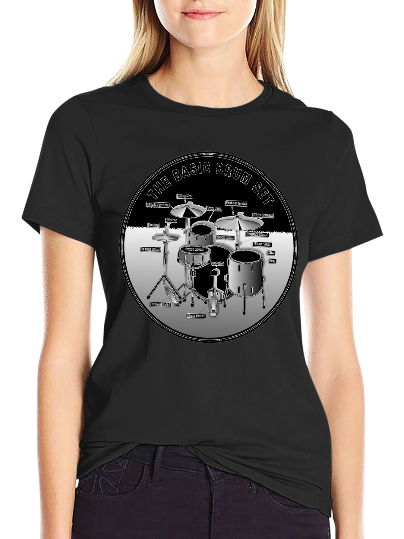 Basic Drum Set T-Shirt - Musician Gift