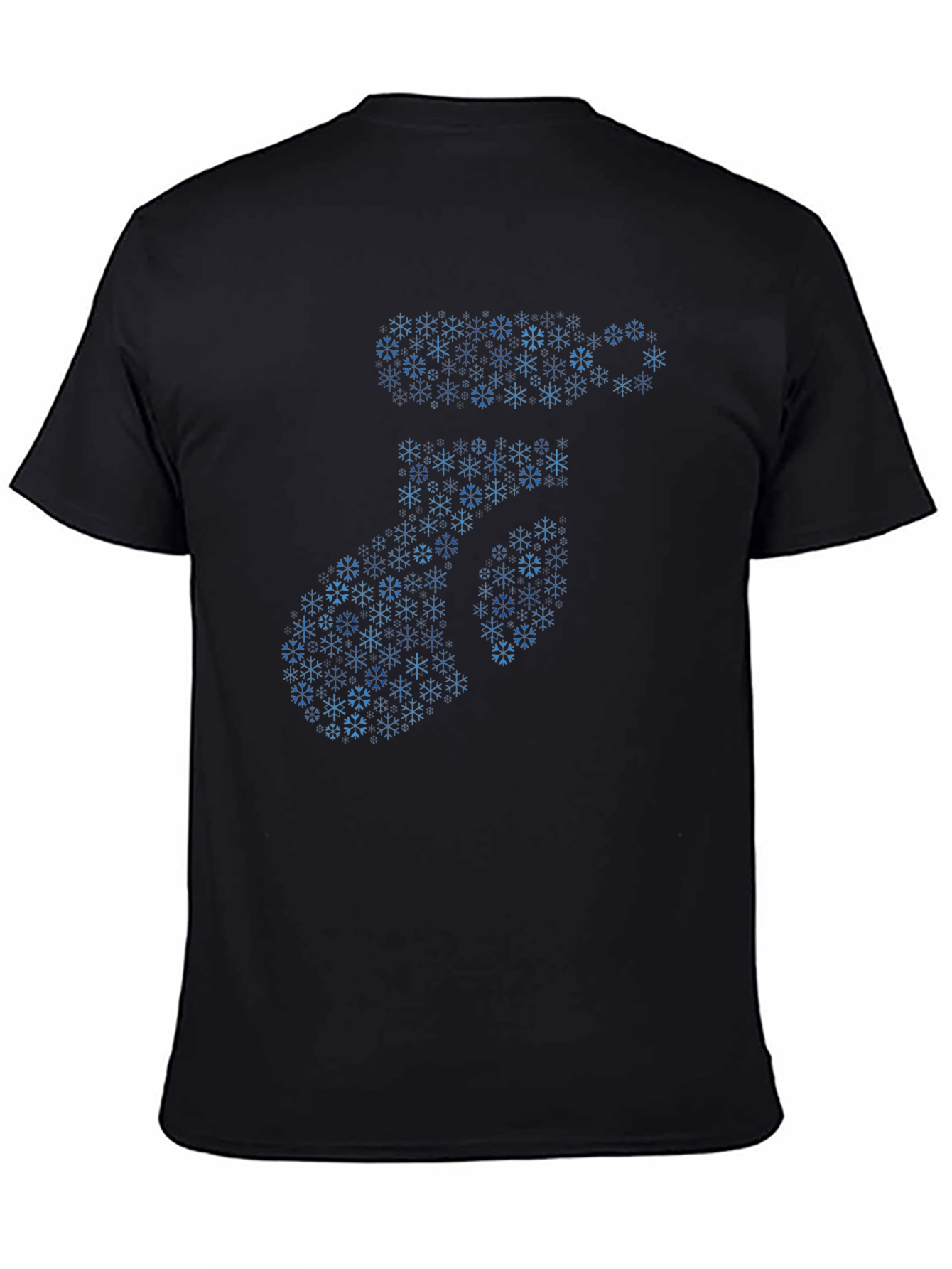Snowflake Number 7 Graphic T-Shirt - Black