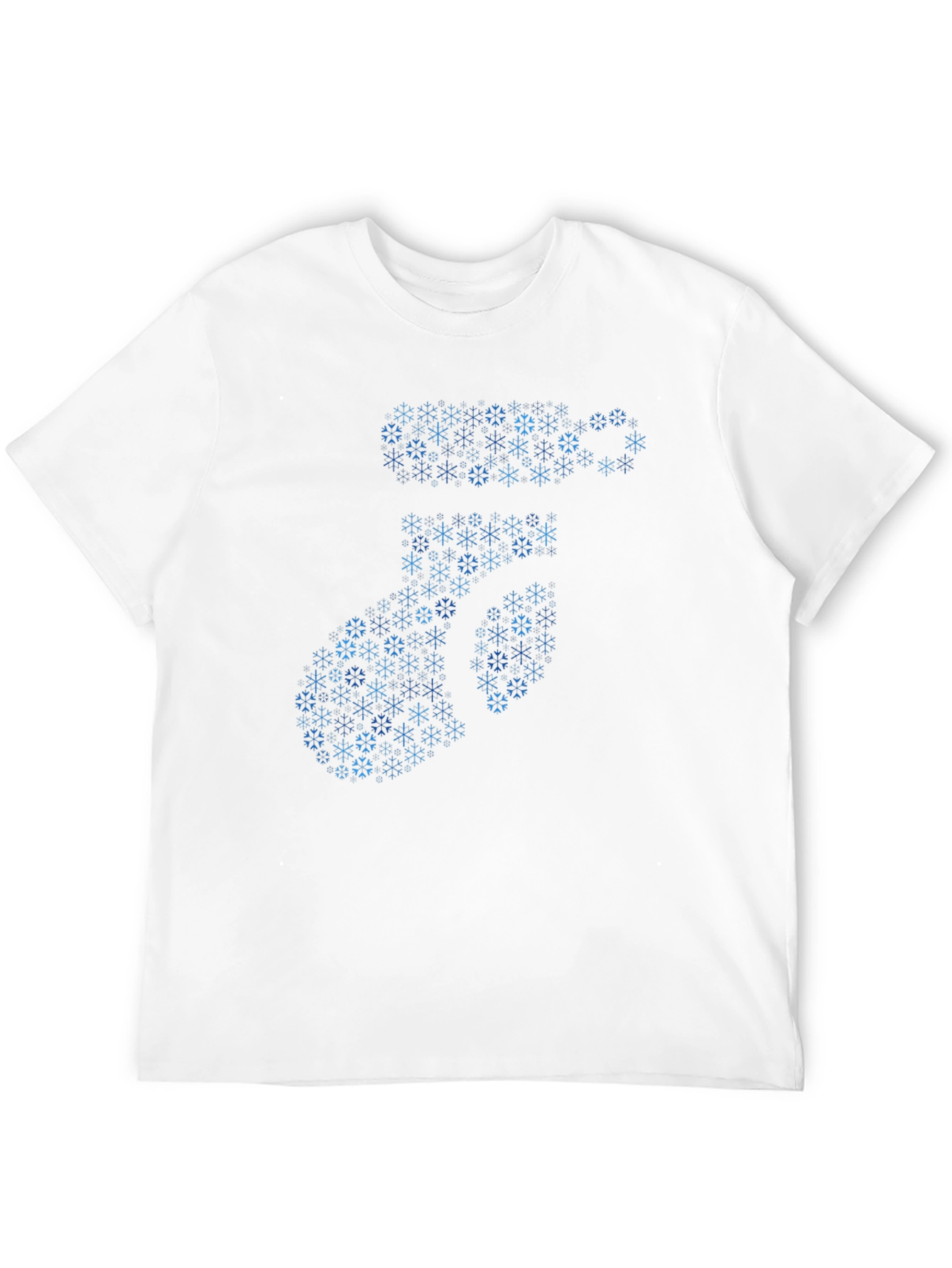 Snowflake Number 7 Graphic T-Shirt - Black