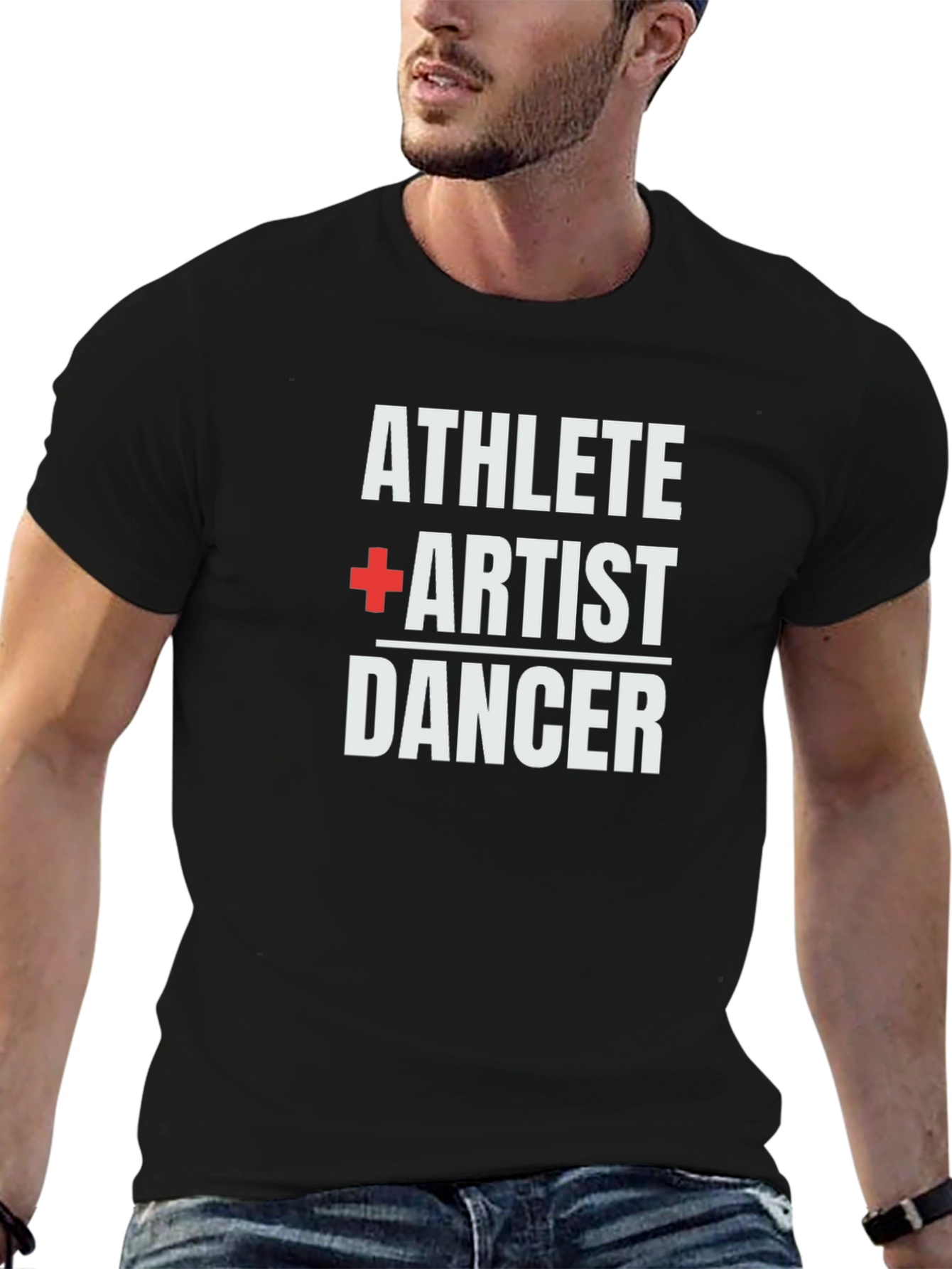 Athlete Artist Dancer Graphic T-Shirt - Black