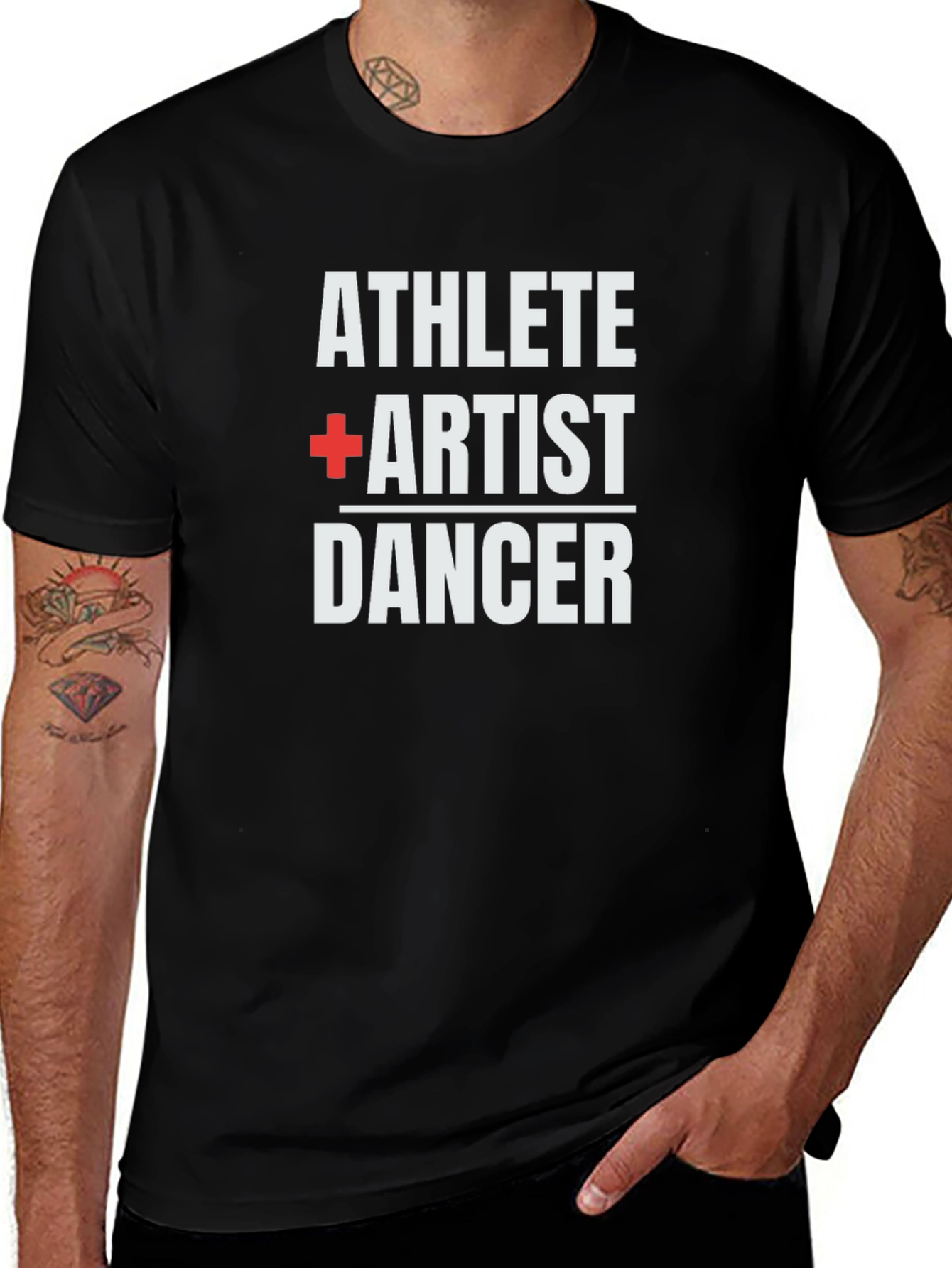 Athlete Artist Dancer Graphic T-Shirt - Black