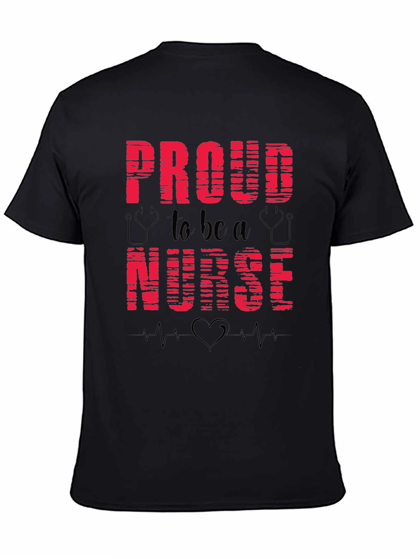Proud Nurse Black T-Shirt