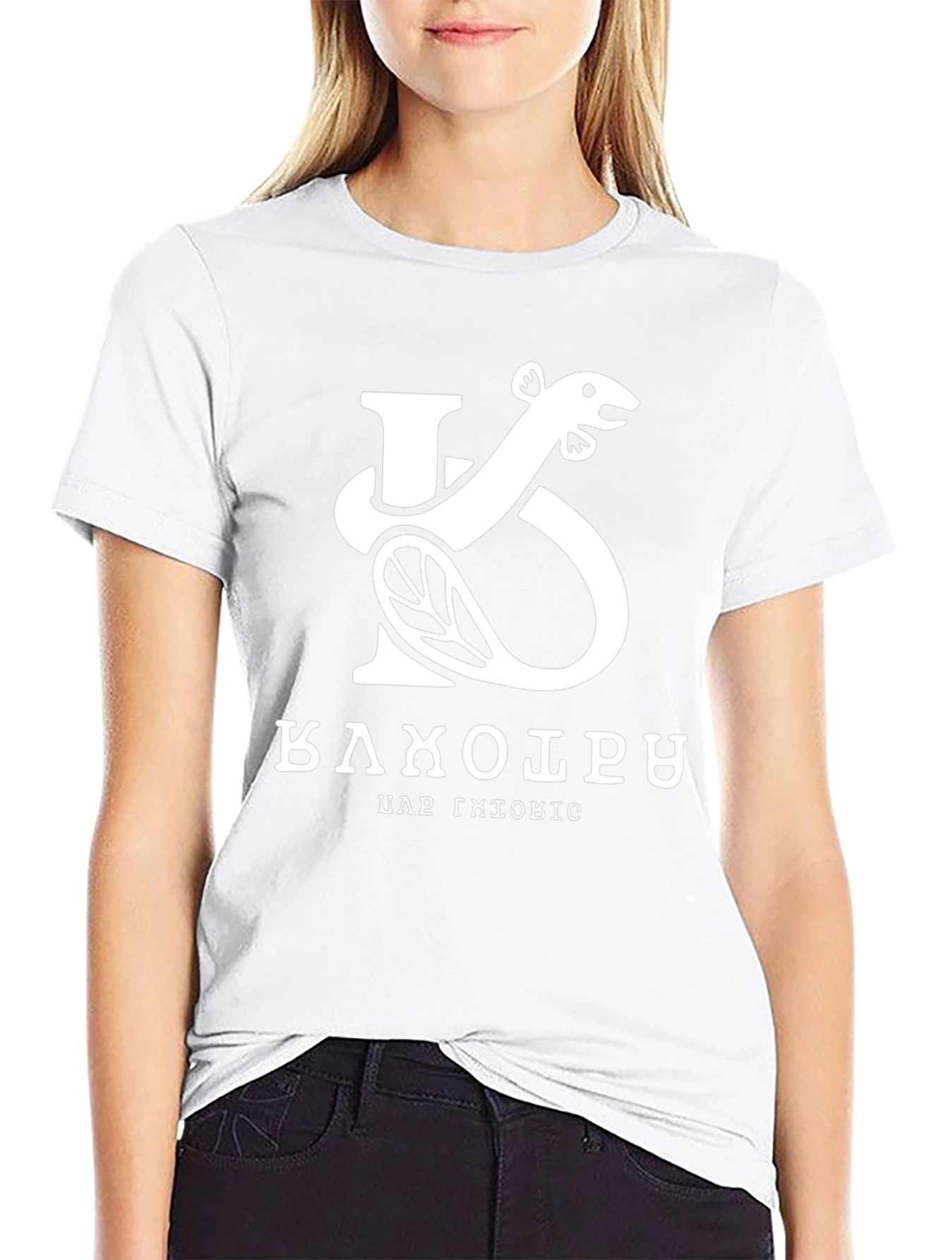 Black T-Shirt with Snake & Cyrillic Text Design