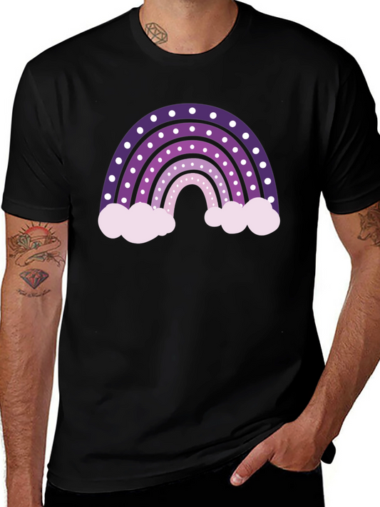 Rainbow Clouds T-Shirt - Black