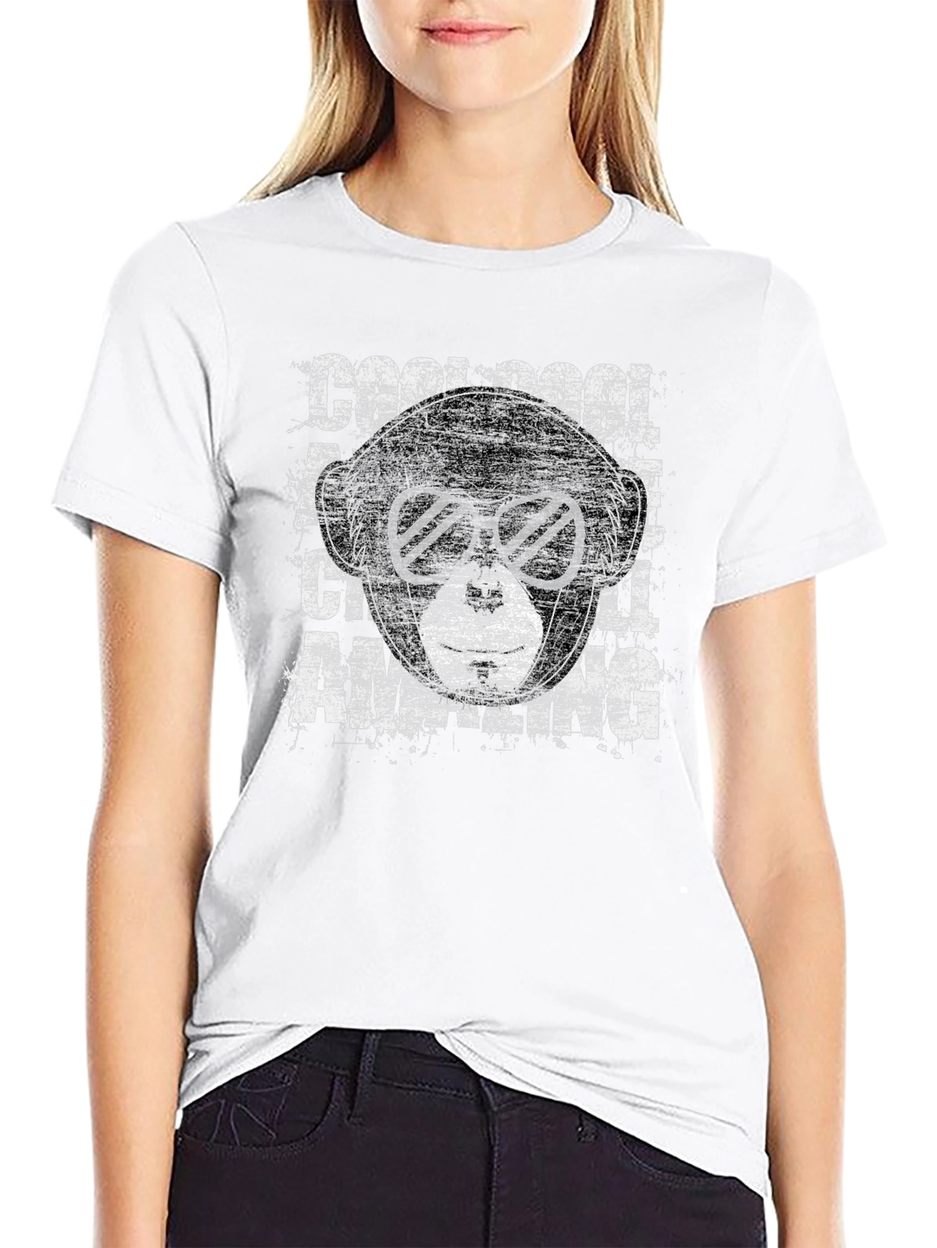 Cool Monkey Graphic Tee - Mens Black T-Shirt
