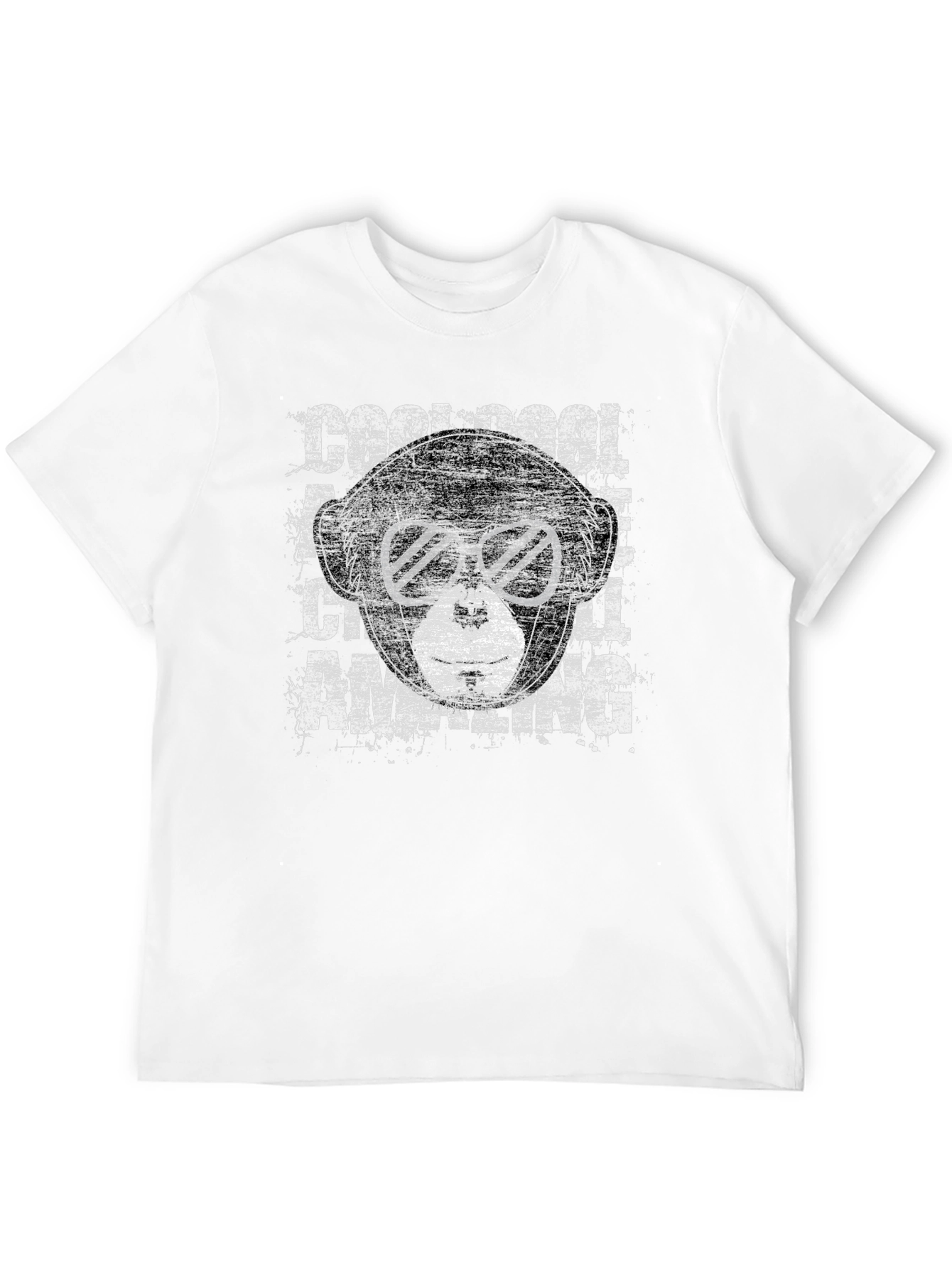 Cool Monkey Graphic Tee - Mens Black T-Shirt