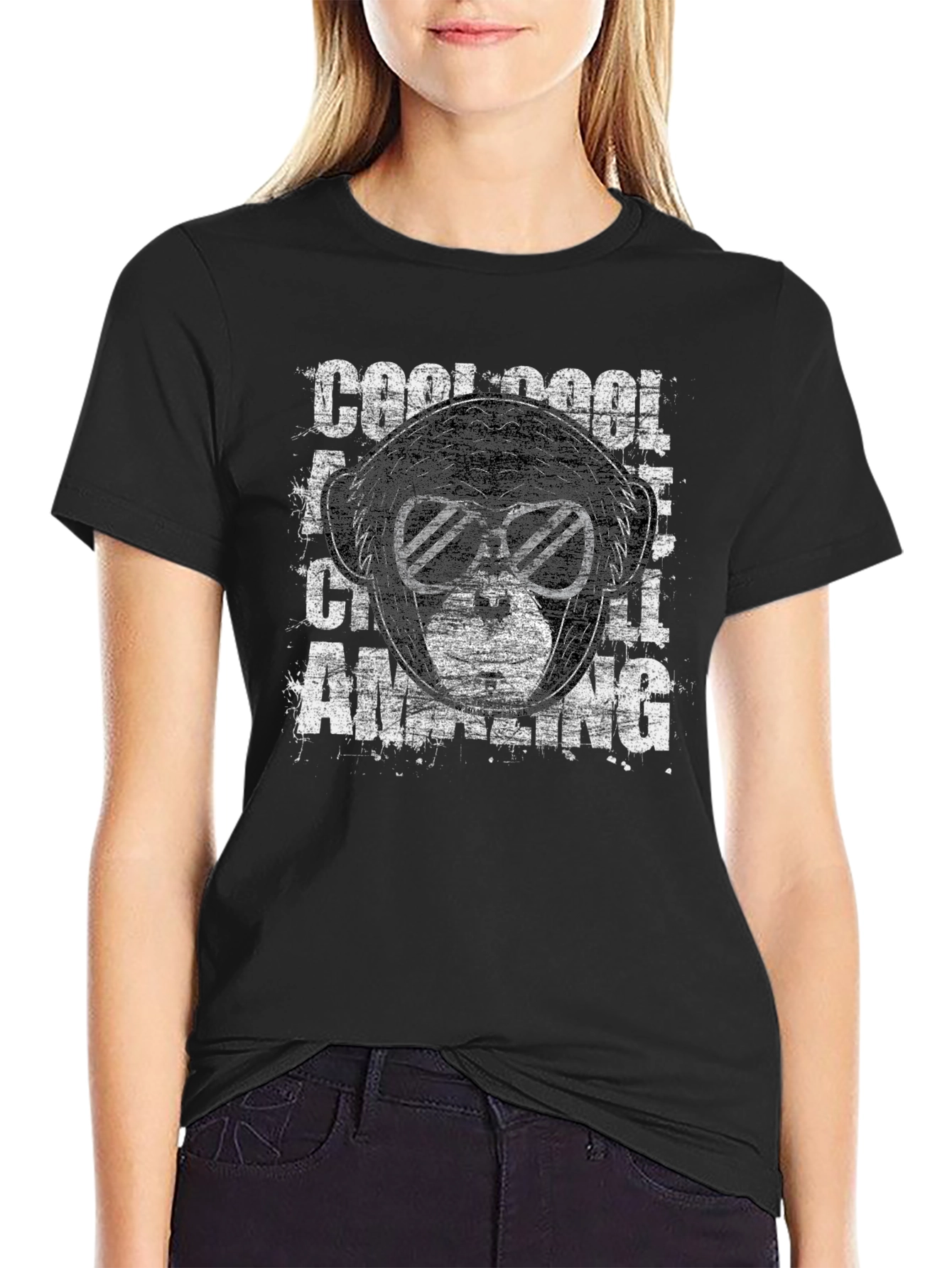 Cool Monkey Graphic Tee - Mens Black T-Shirt