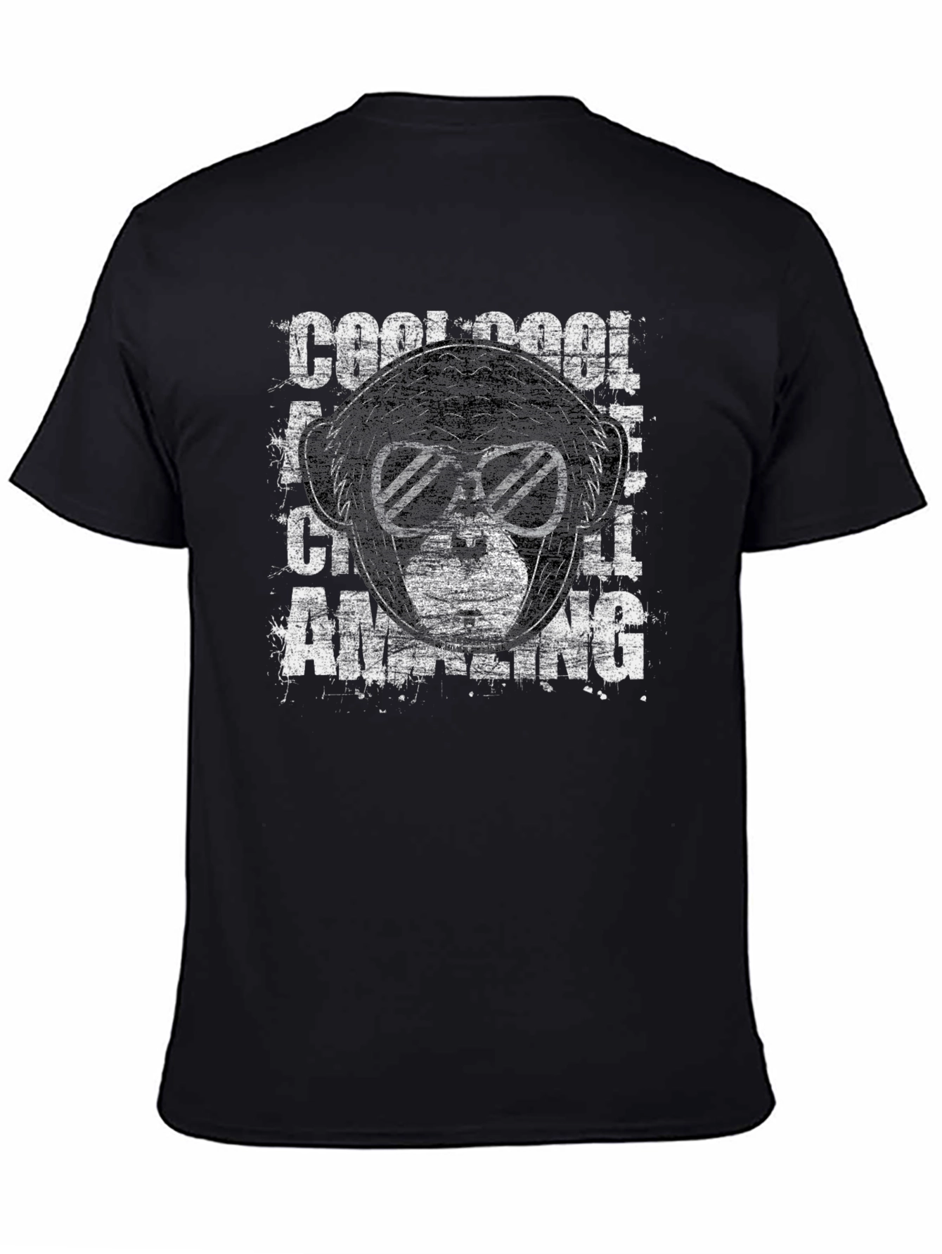 Cool Monkey Graphic Tee - Mens Black T-Shirt