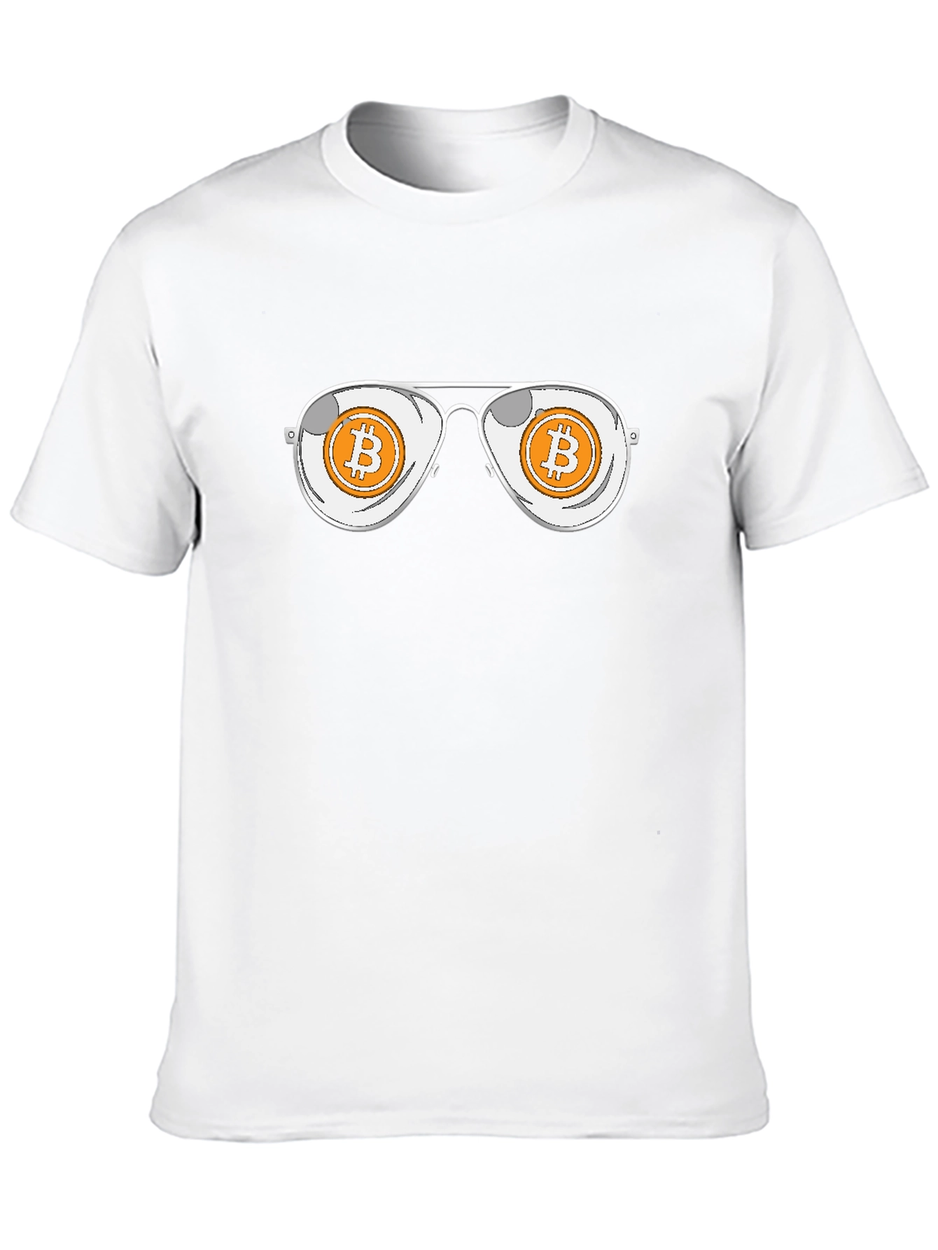 Bitcoin Aviator Sunglasses T-Shirt - Crypto Style