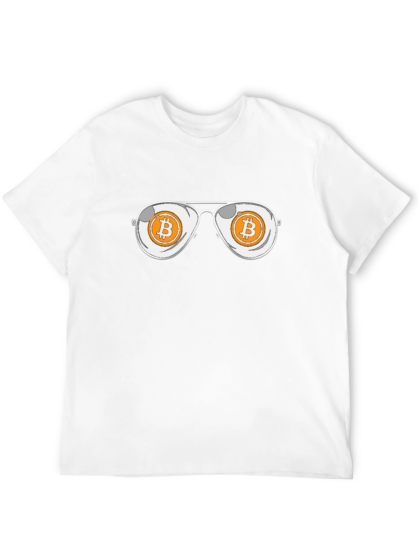 Bitcoin Aviator Sunglasses T-Shirt - Crypto Style