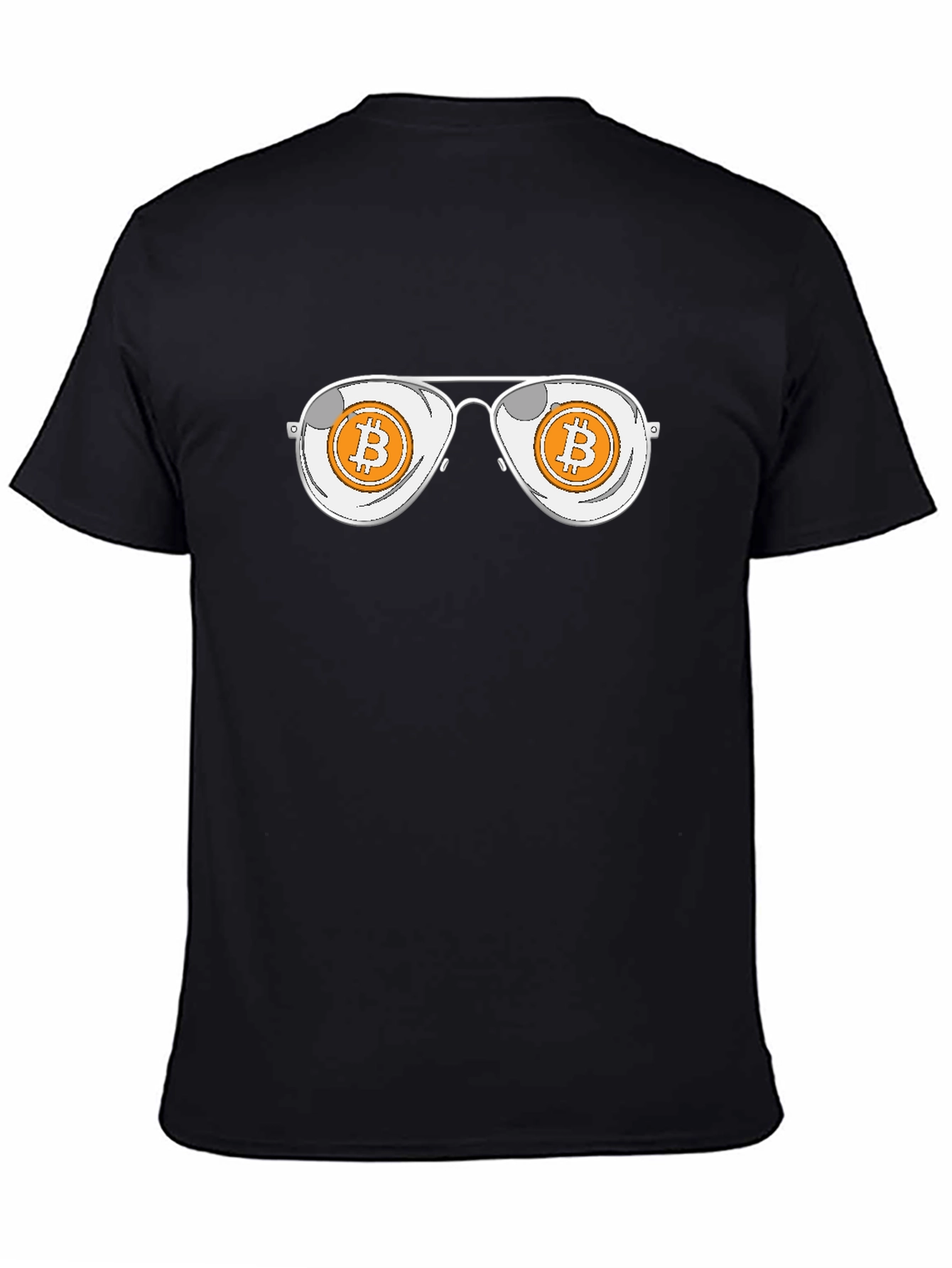 Bitcoin Aviator Sunglasses T-Shirt - Crypto Style