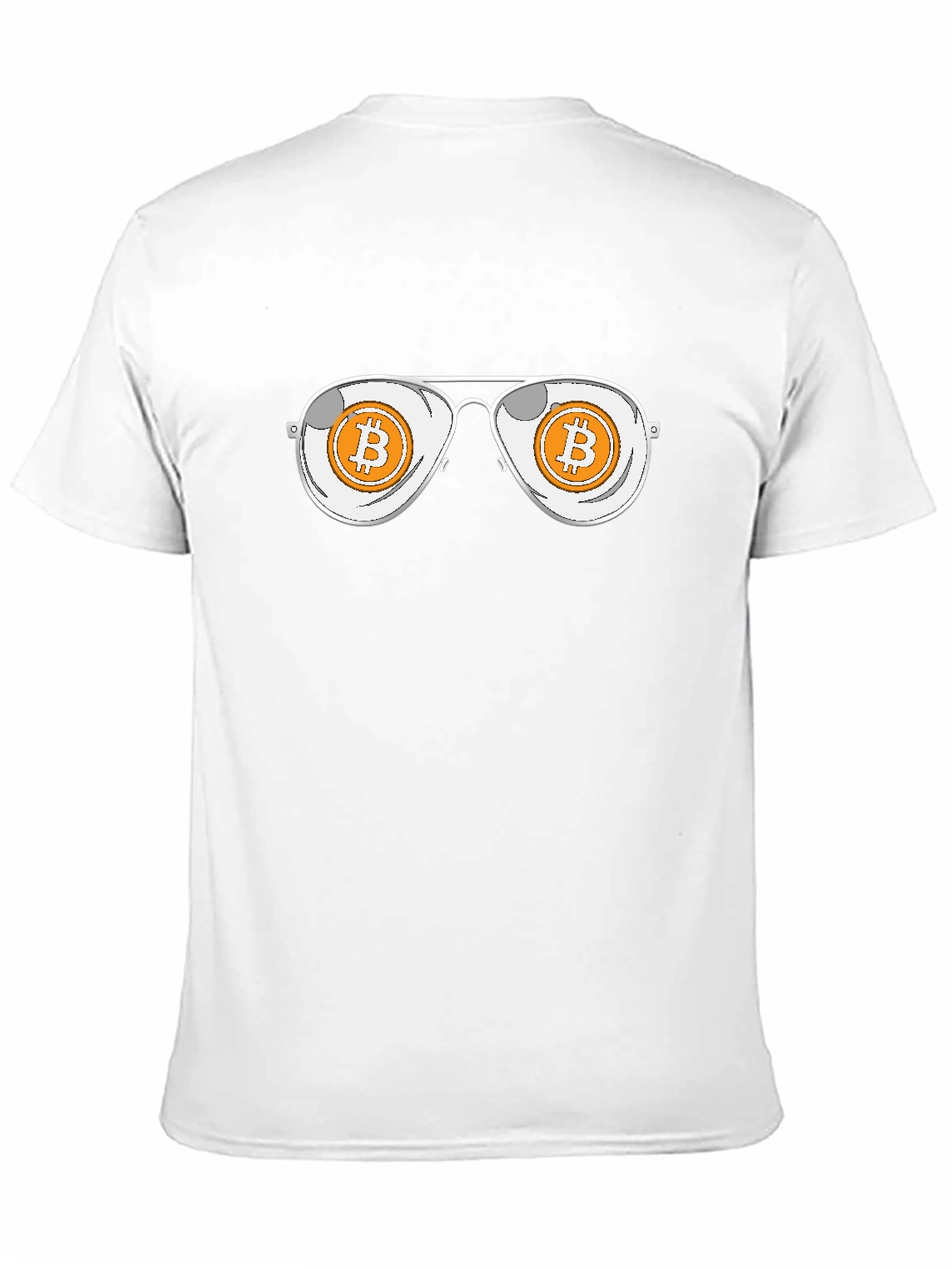 Bitcoin Aviator Sunglasses T-Shirt - Crypto Style