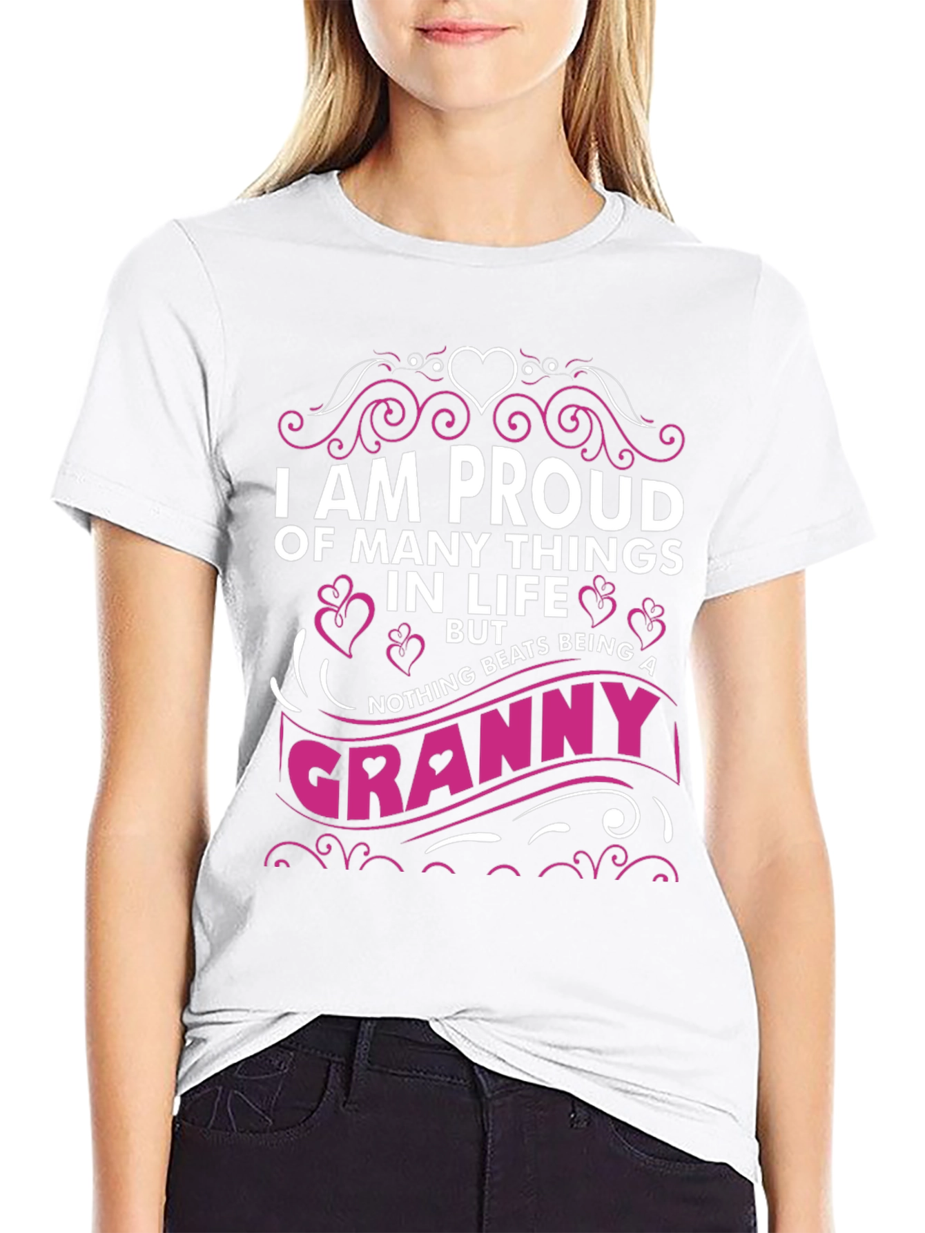 Proud Granny T-Shirt - Black Cotton Tee