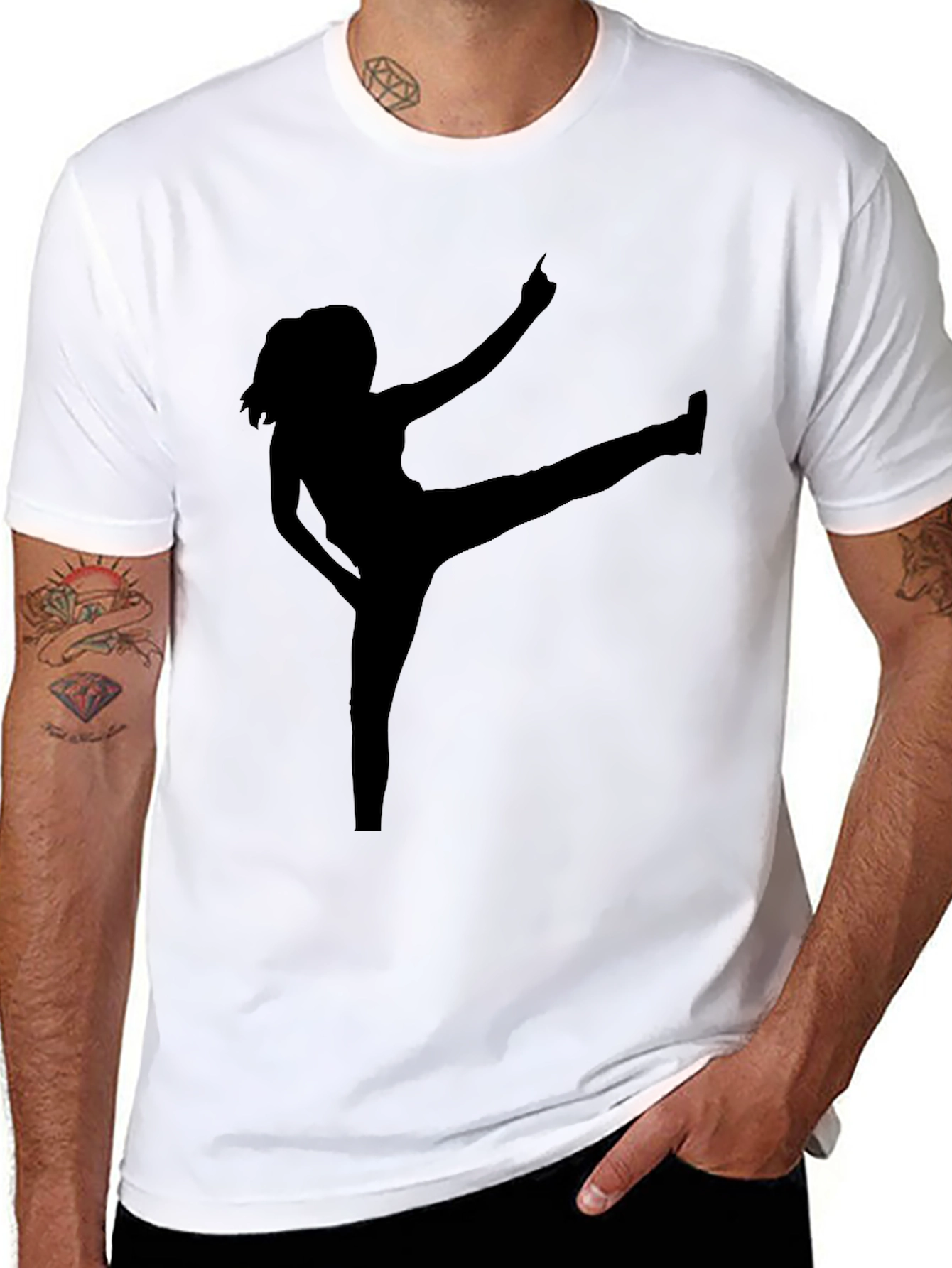 Silhouette Kick T-Shirt - Bold Graphic Tee