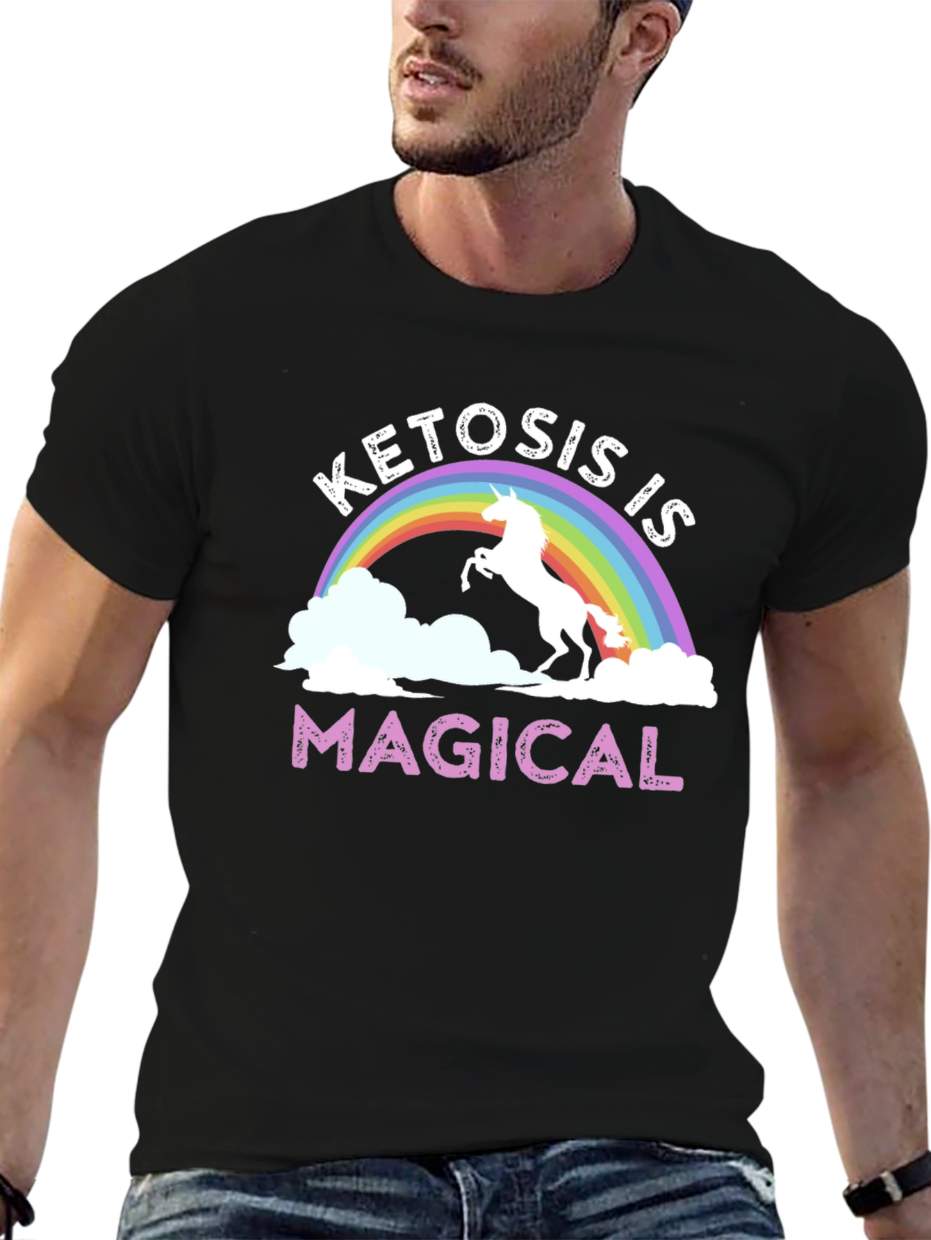 Ketosis is Magical T-Shirt Rainbow Unicorn