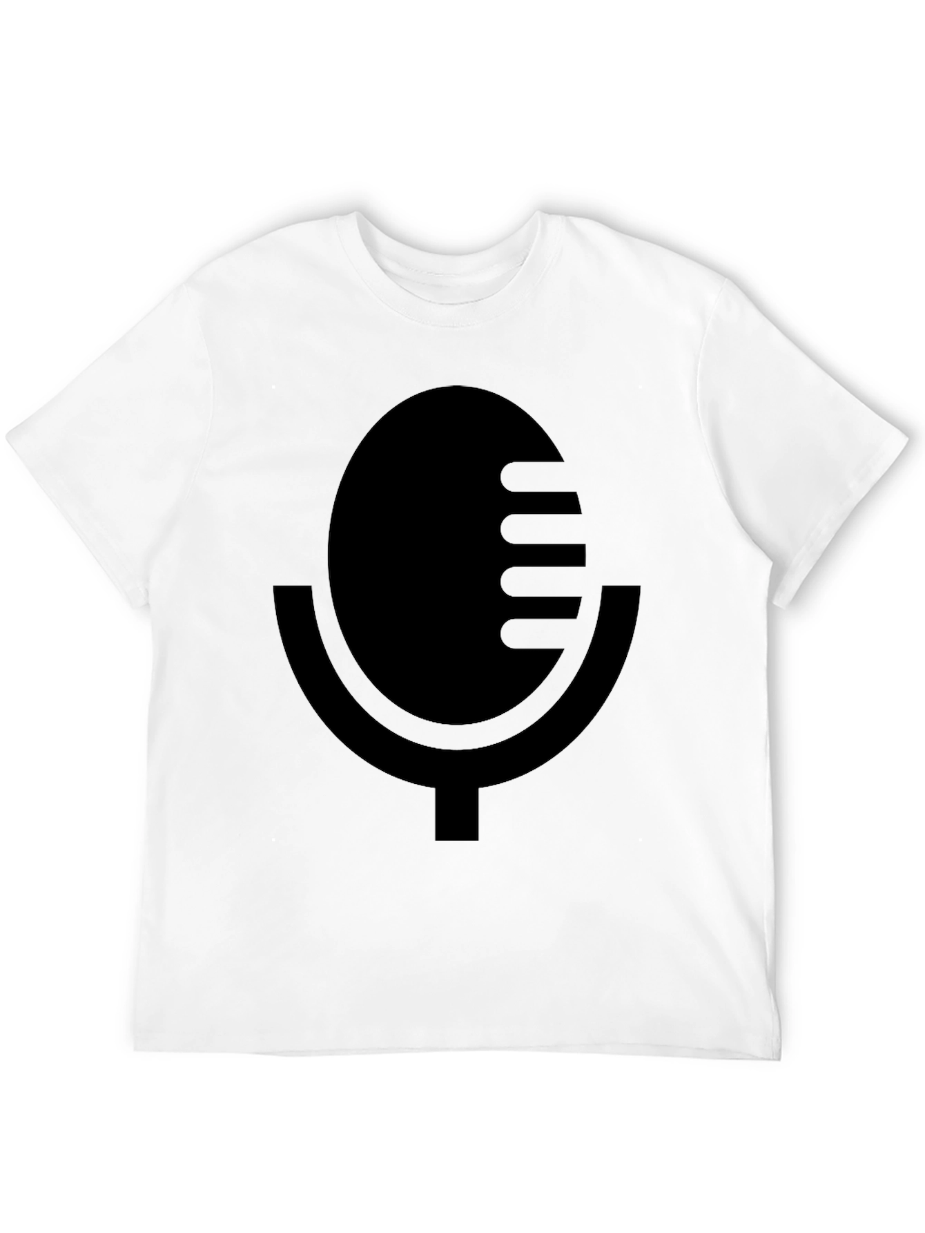 Black Microphone Graphic Tee - Podcast Ready