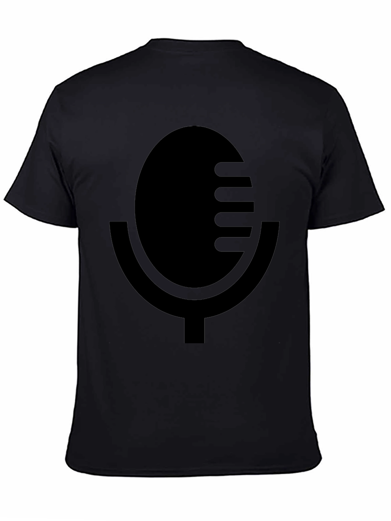 Black Microphone Graphic Tee - Podcast Ready