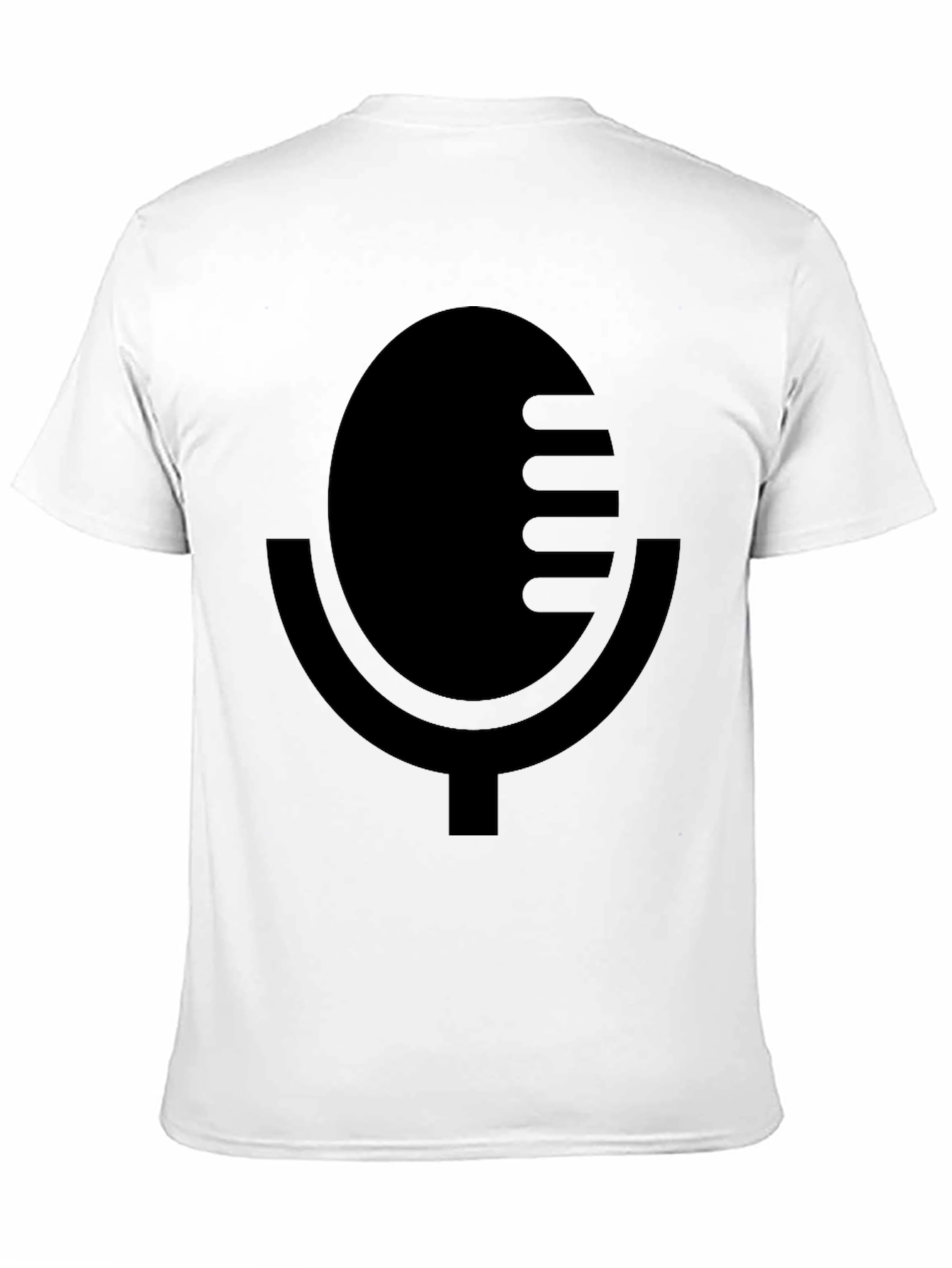 Black Microphone Graphic Tee - Podcast Ready