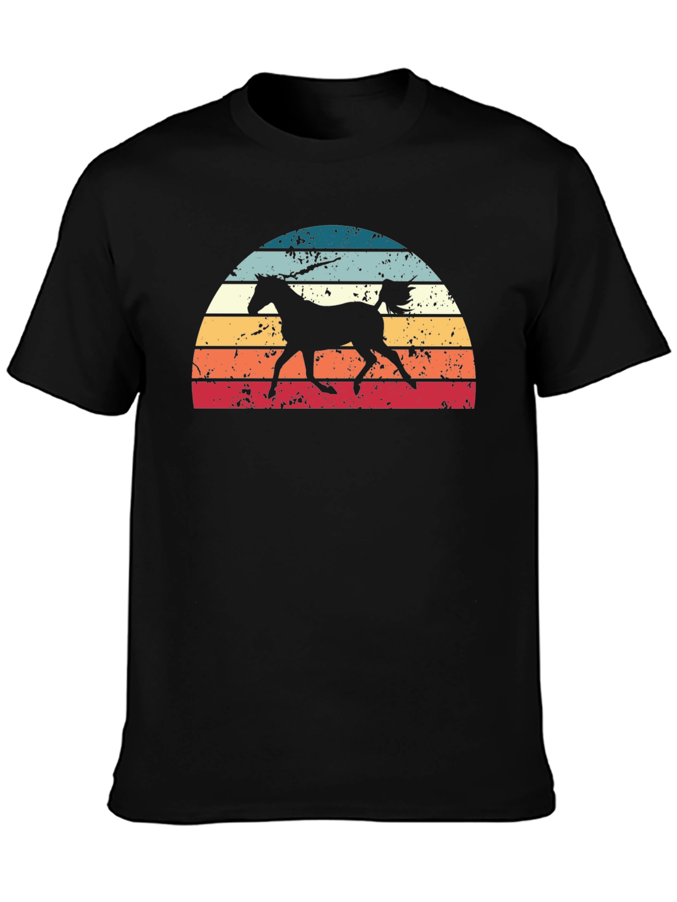 Retro Horse Sunset Graphic Tee