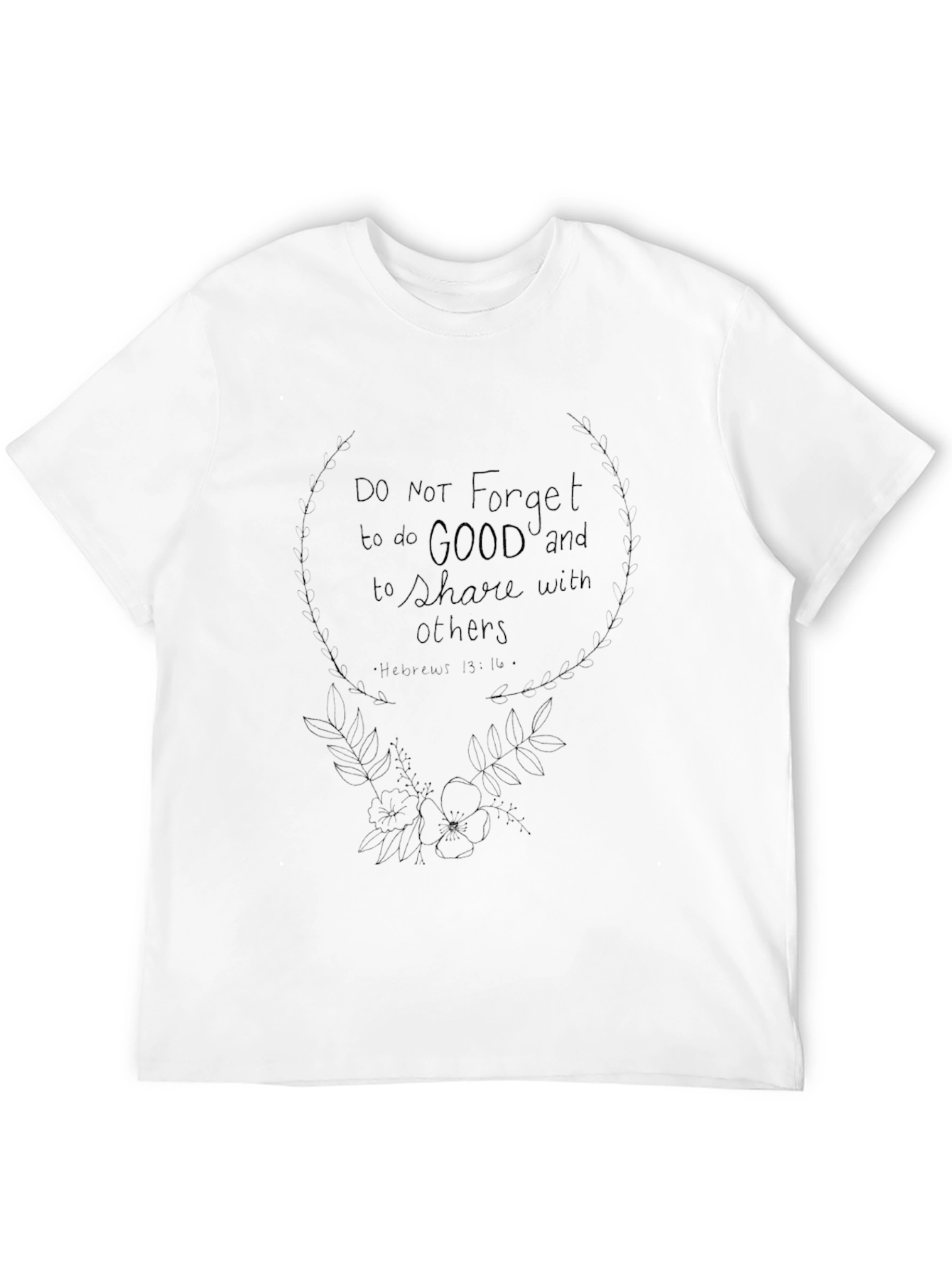 Mens Black Graphic Tee: Do Good Share