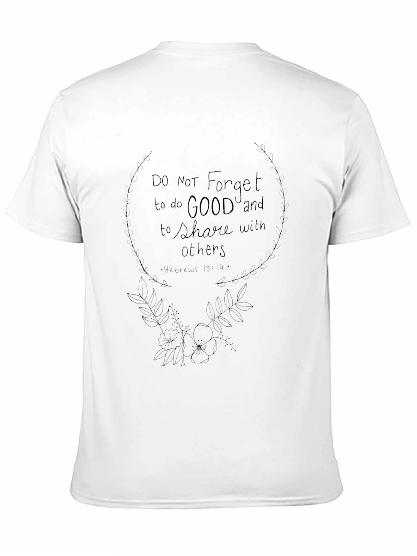 Mens Black Graphic Tee: Do Good Share