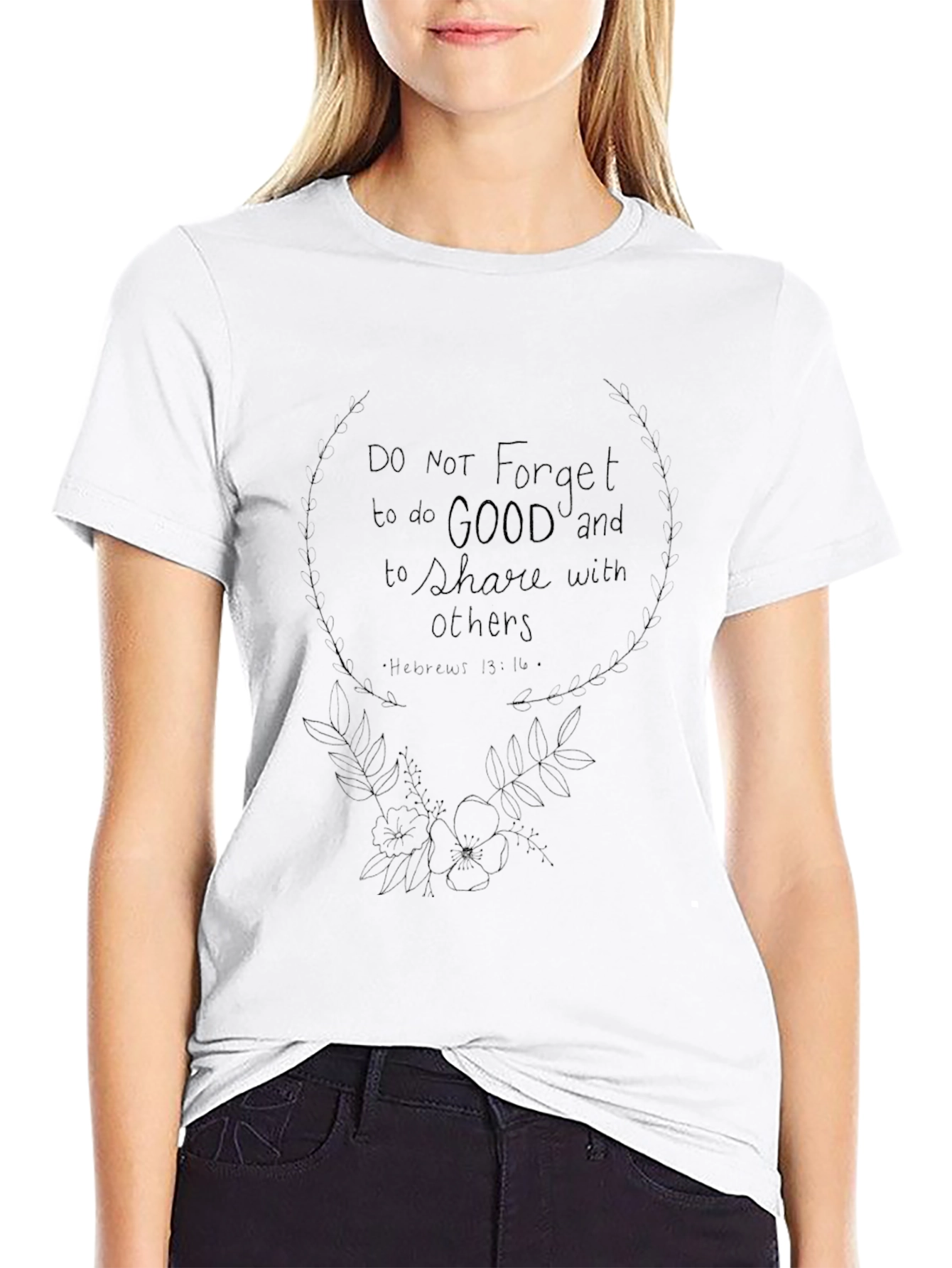 Mens Black Graphic Tee: Do Good Share