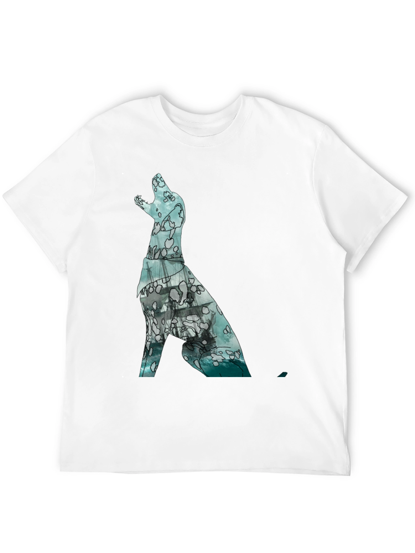 Ocean Dog Graphic Tee - Modern Print