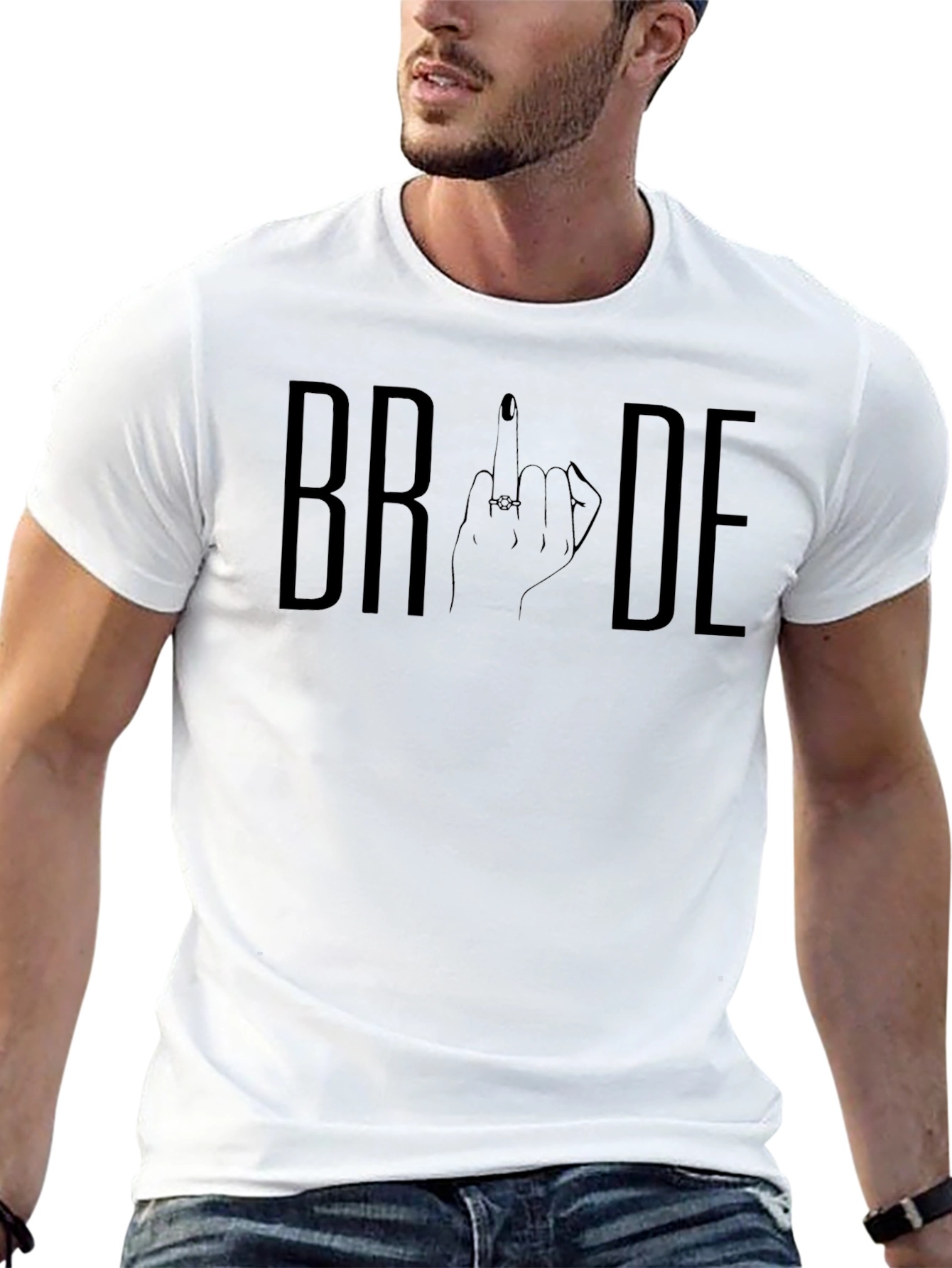 Bride Hand Gesture Graphic Tee - Black