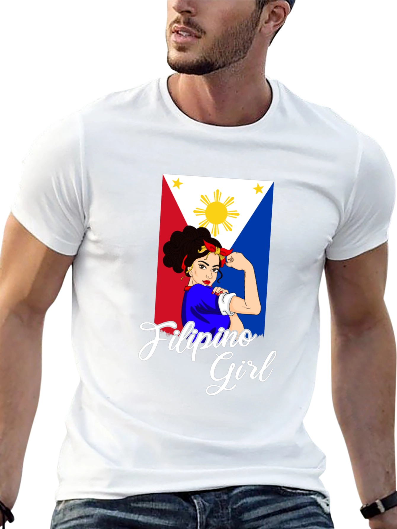 Filipino Girl Power T-Shirt - Black Cotton Tee