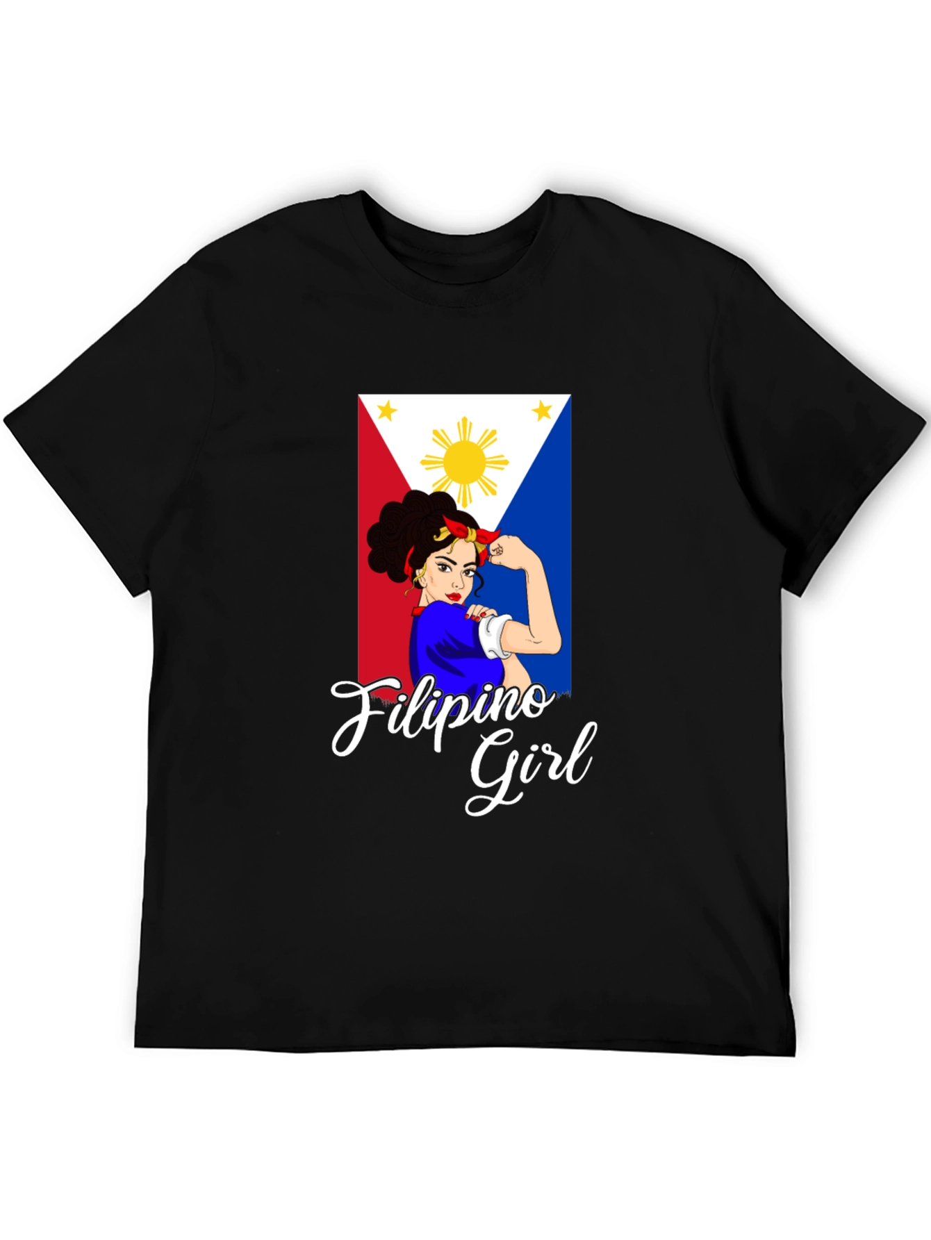 Filipino Girl Power T-Shirt - Black Cotton Tee