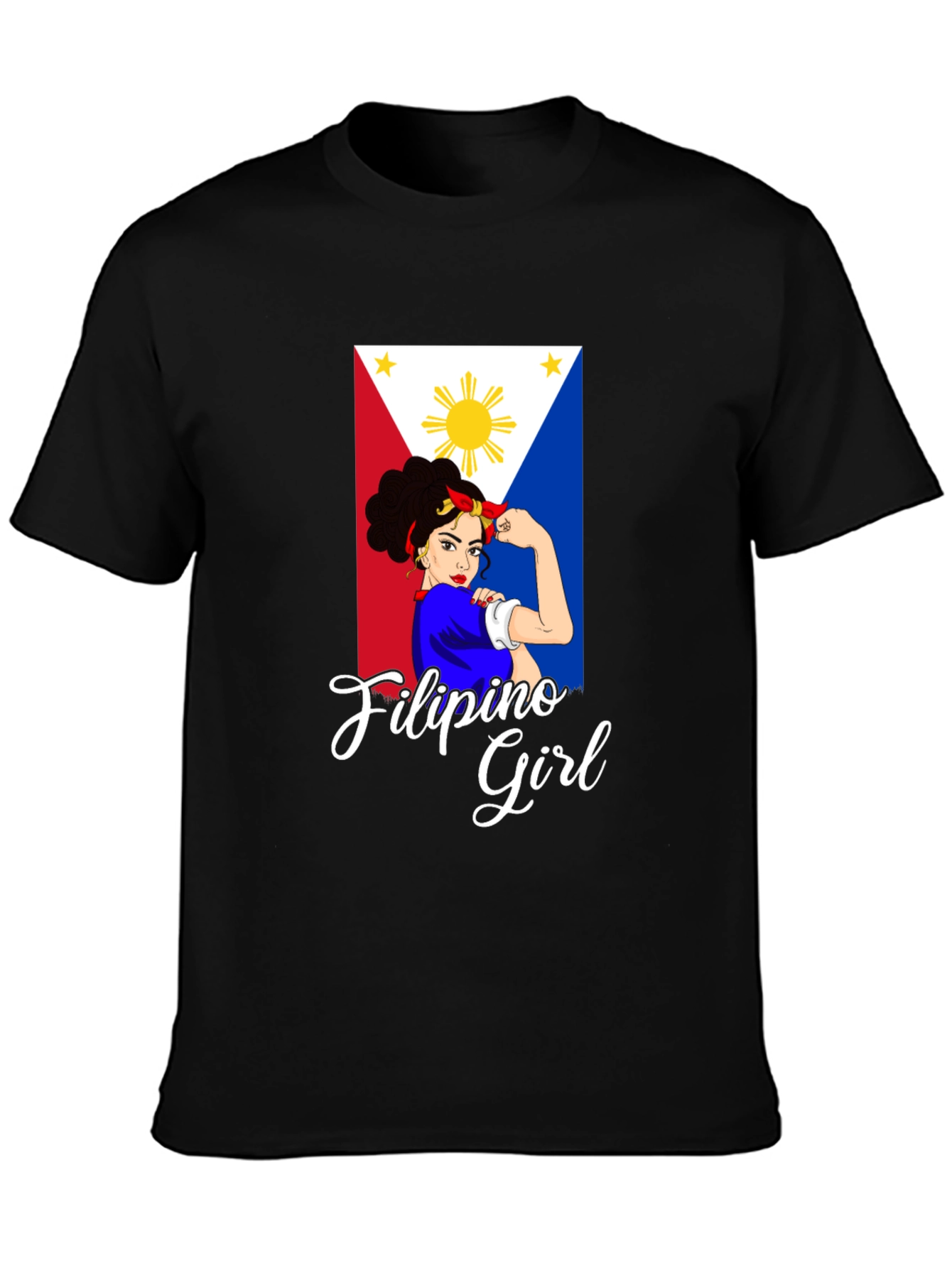 Filipino Girl Power T-Shirt - Black Cotton Tee